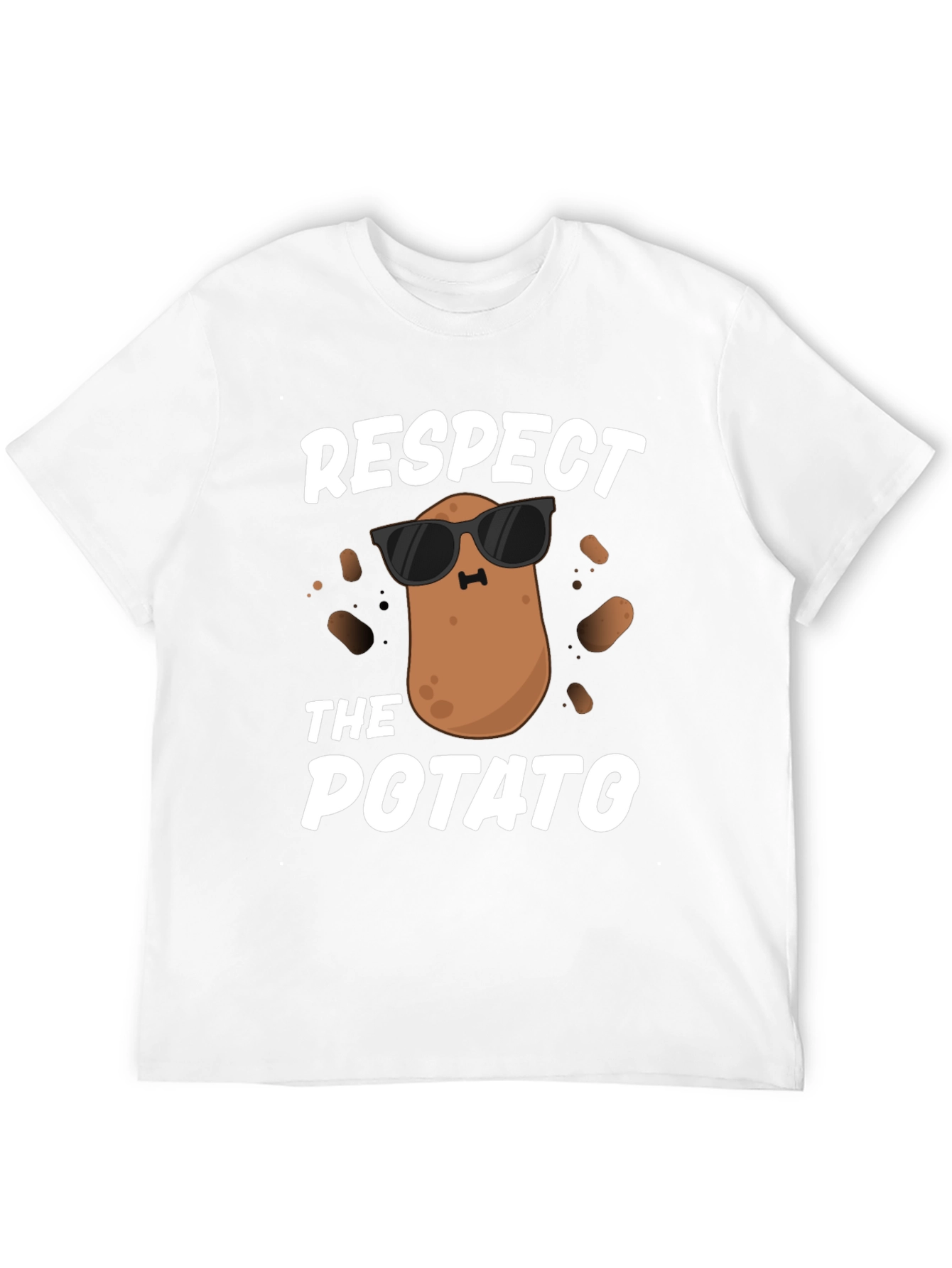 Respect the Potato Graphic T-Shirt Funny Food Tee