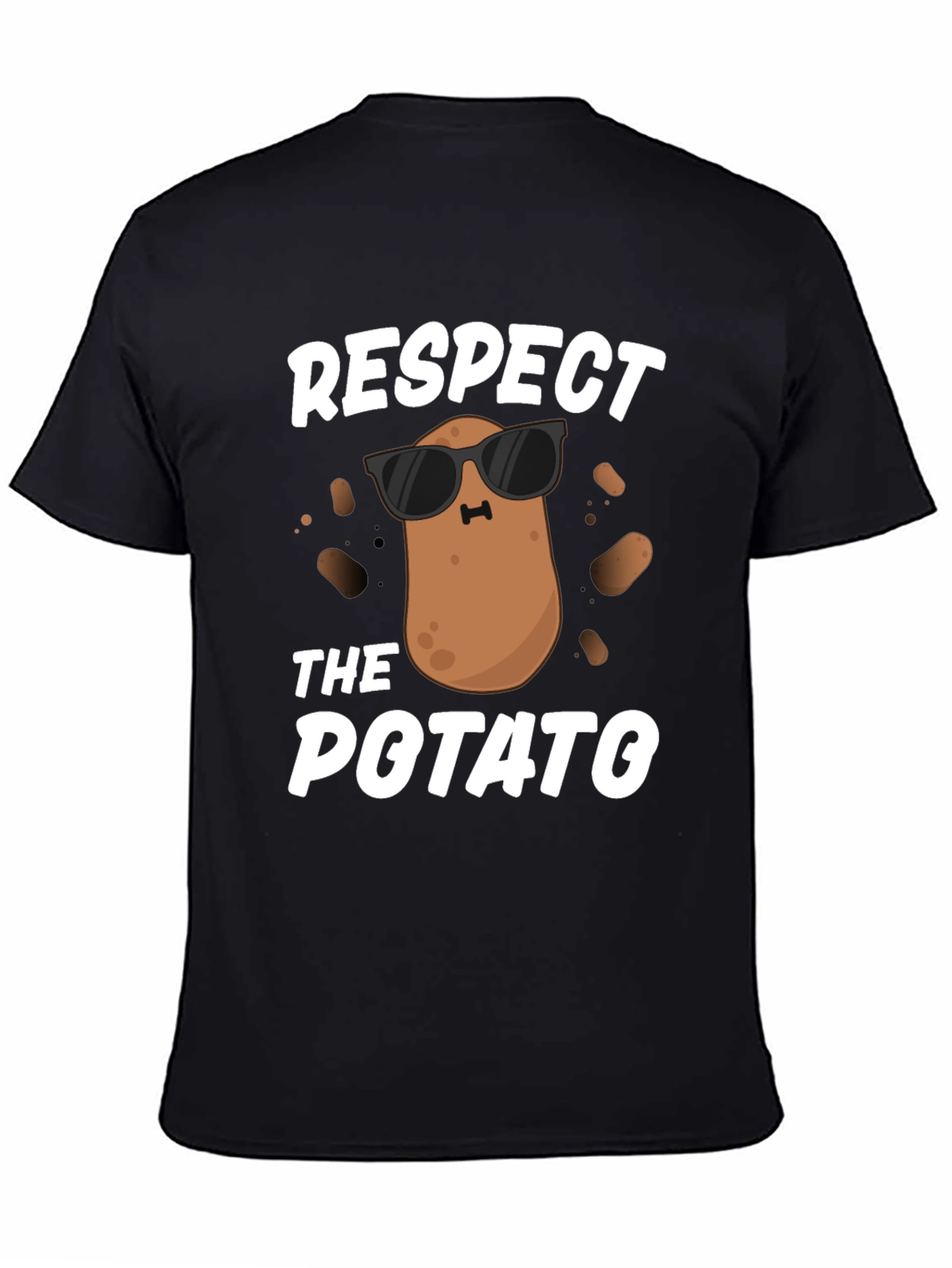 Respect the Potato Graphic T-Shirt Funny Food Tee