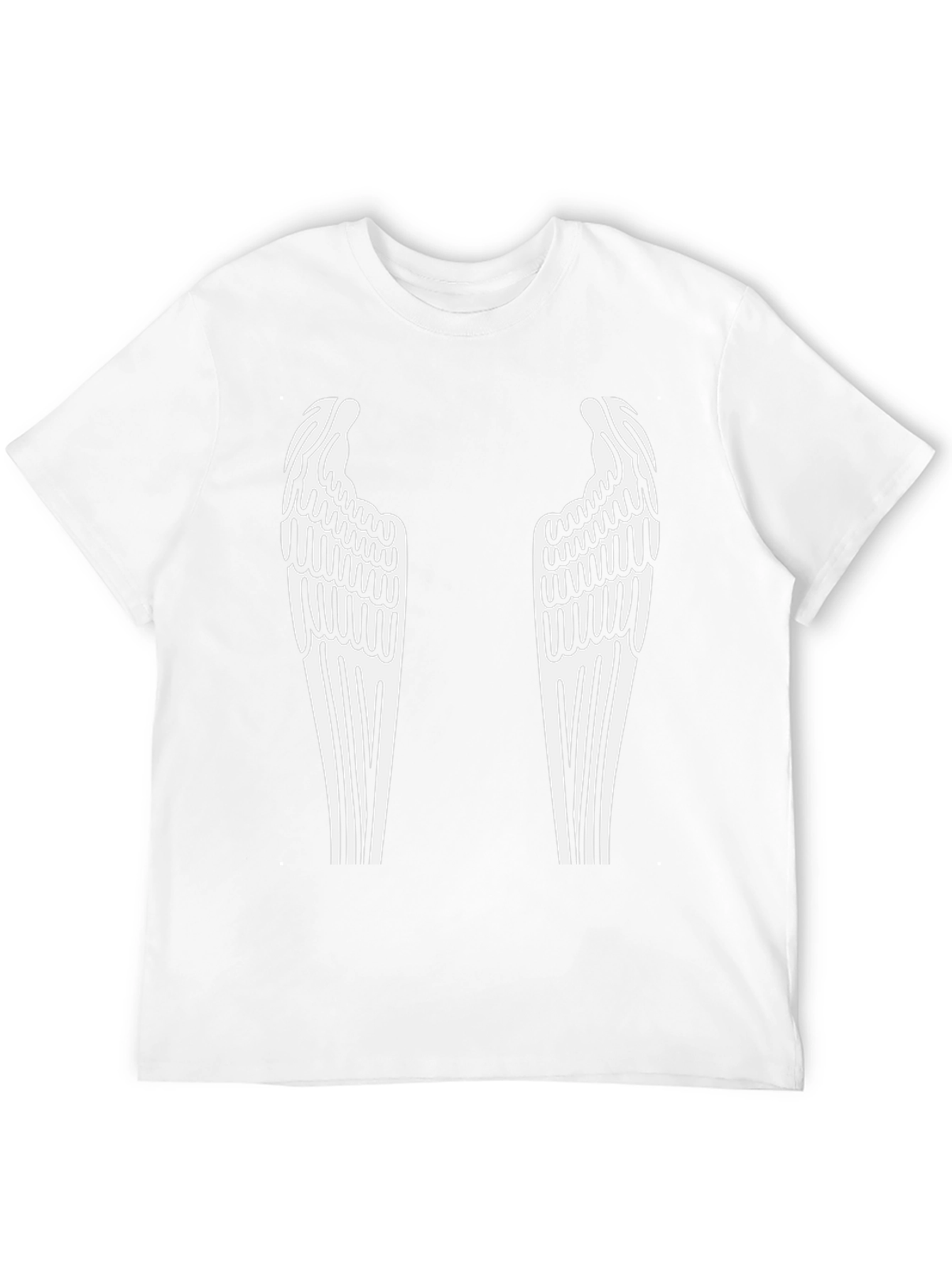 Angel Wings Graphic Tee - Black Cotton Blend