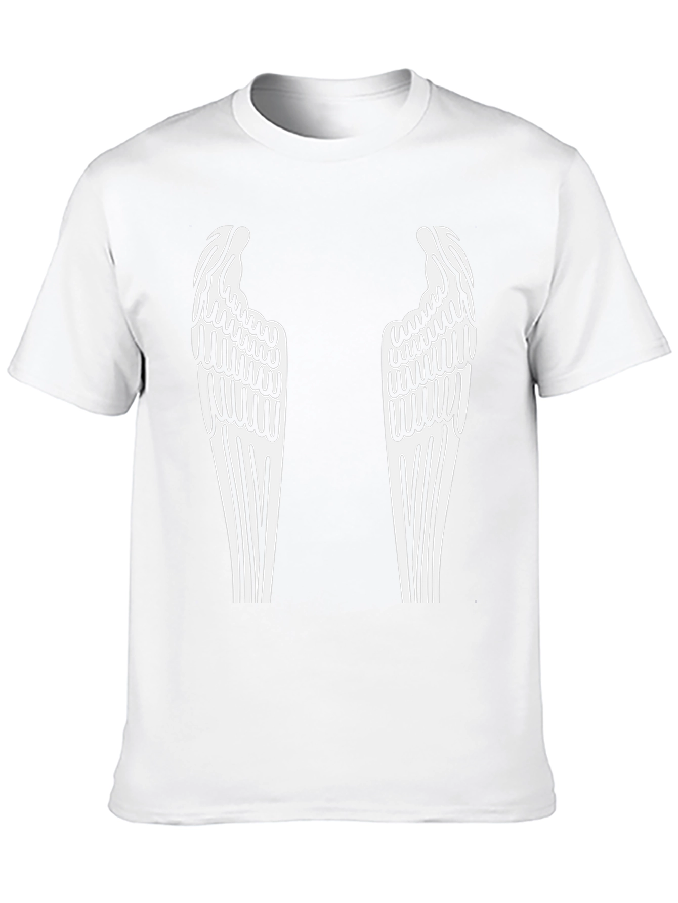 Angel Wings Graphic Tee - Black Cotton Blend