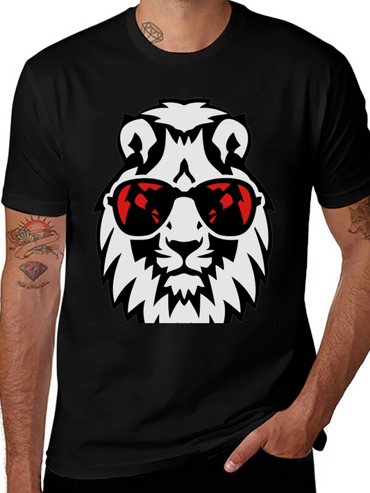 Cool Lion Graphic Tee - Black Stylish T-Shirt