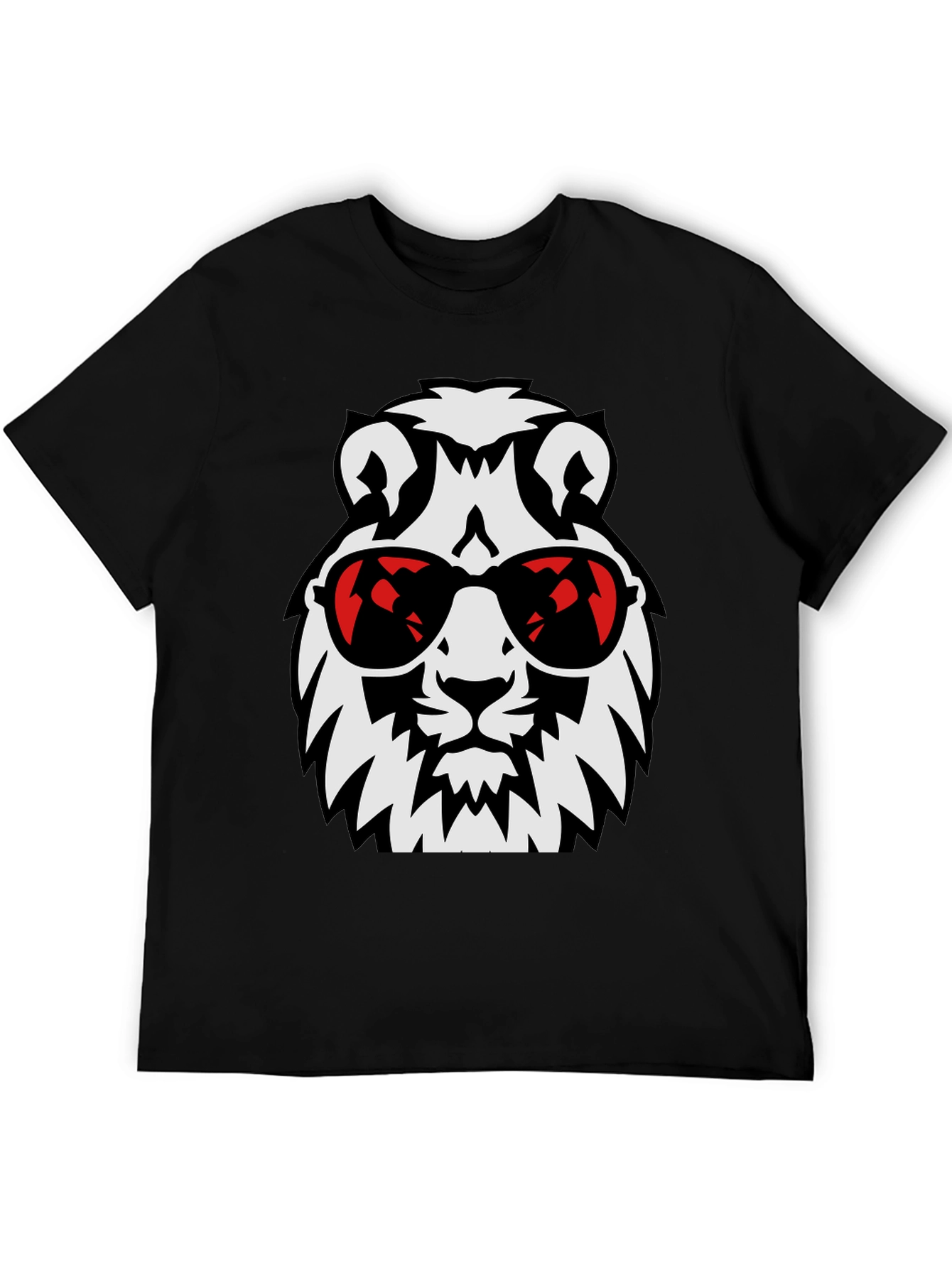Cool Lion Graphic Tee - Black Stylish T-Shirt