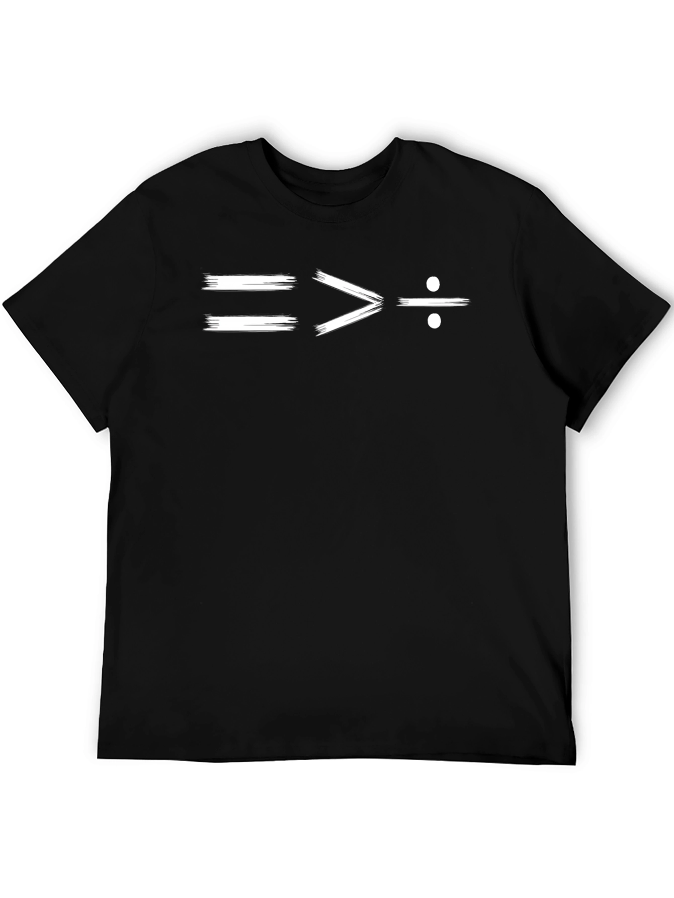 Equal Greater Divide Black Graphic T-Shirt