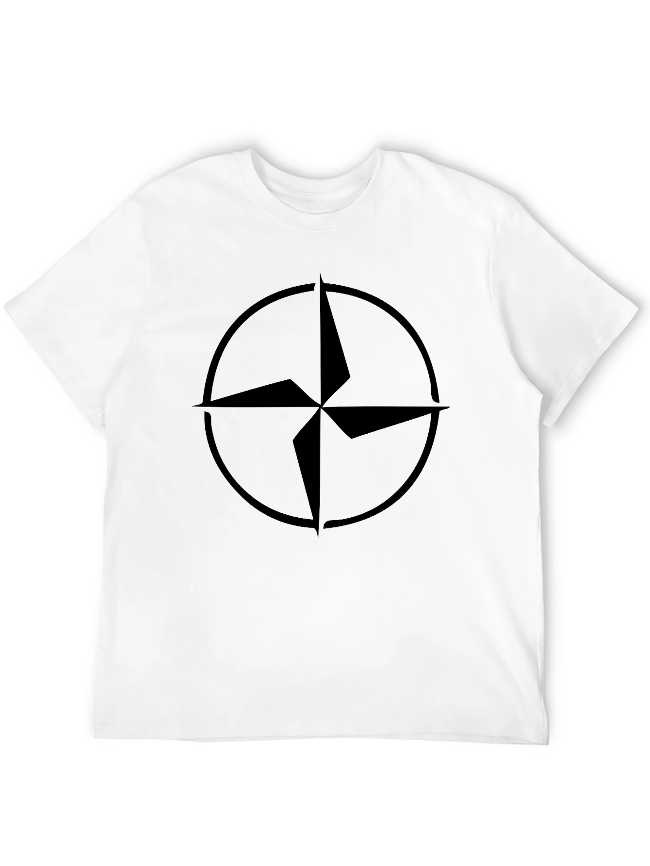 Compass Graphic Tee - Black Cotton Comfort