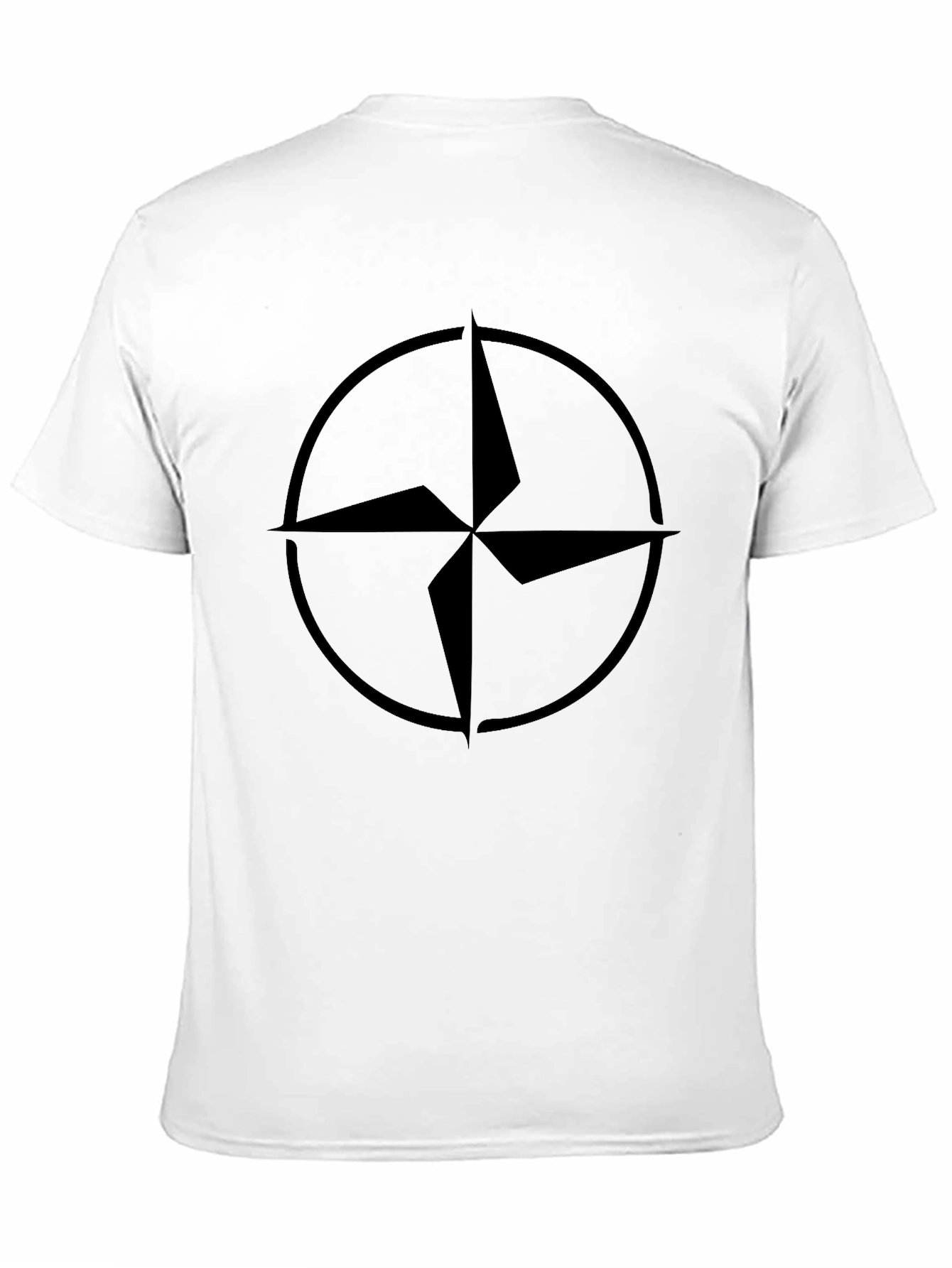 Compass Graphic Tee - Black Cotton Comfort