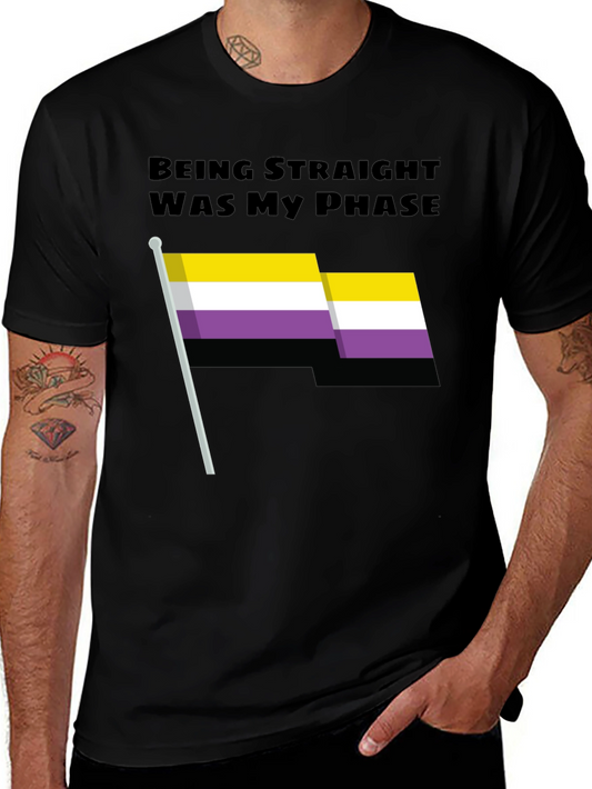 Being Straight Was My Phase Nonbinary Flag T-Shirt