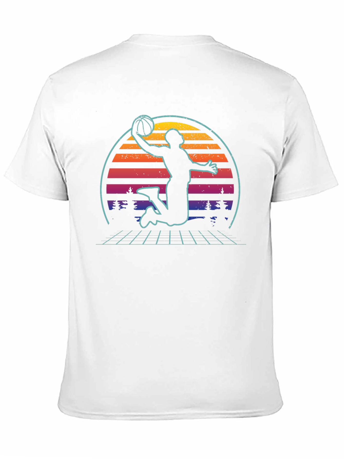 Retro Sunset Basketball Graphic Tee