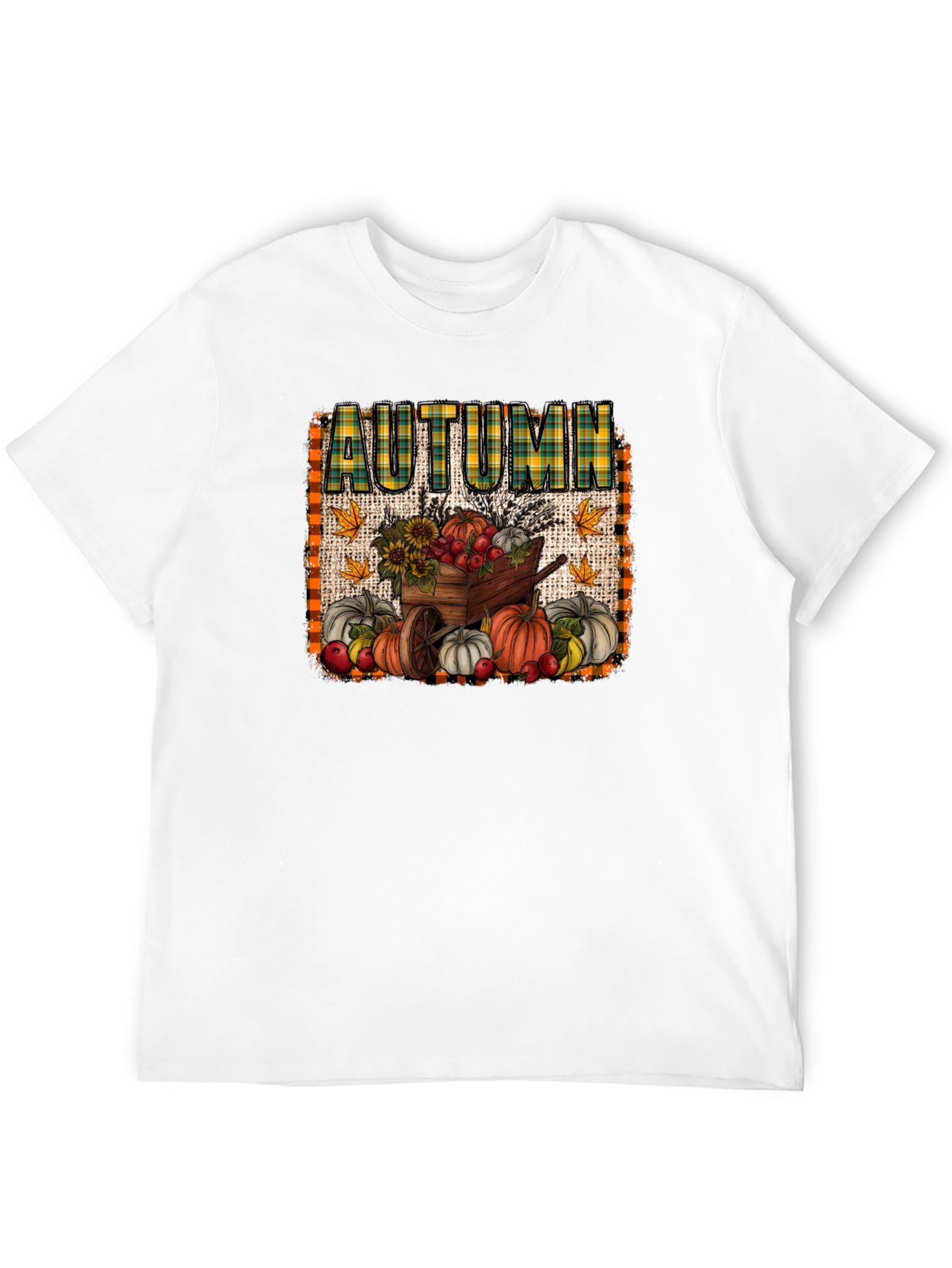 Autumn Harvest T-Shirt: Pumpkin Cart Design