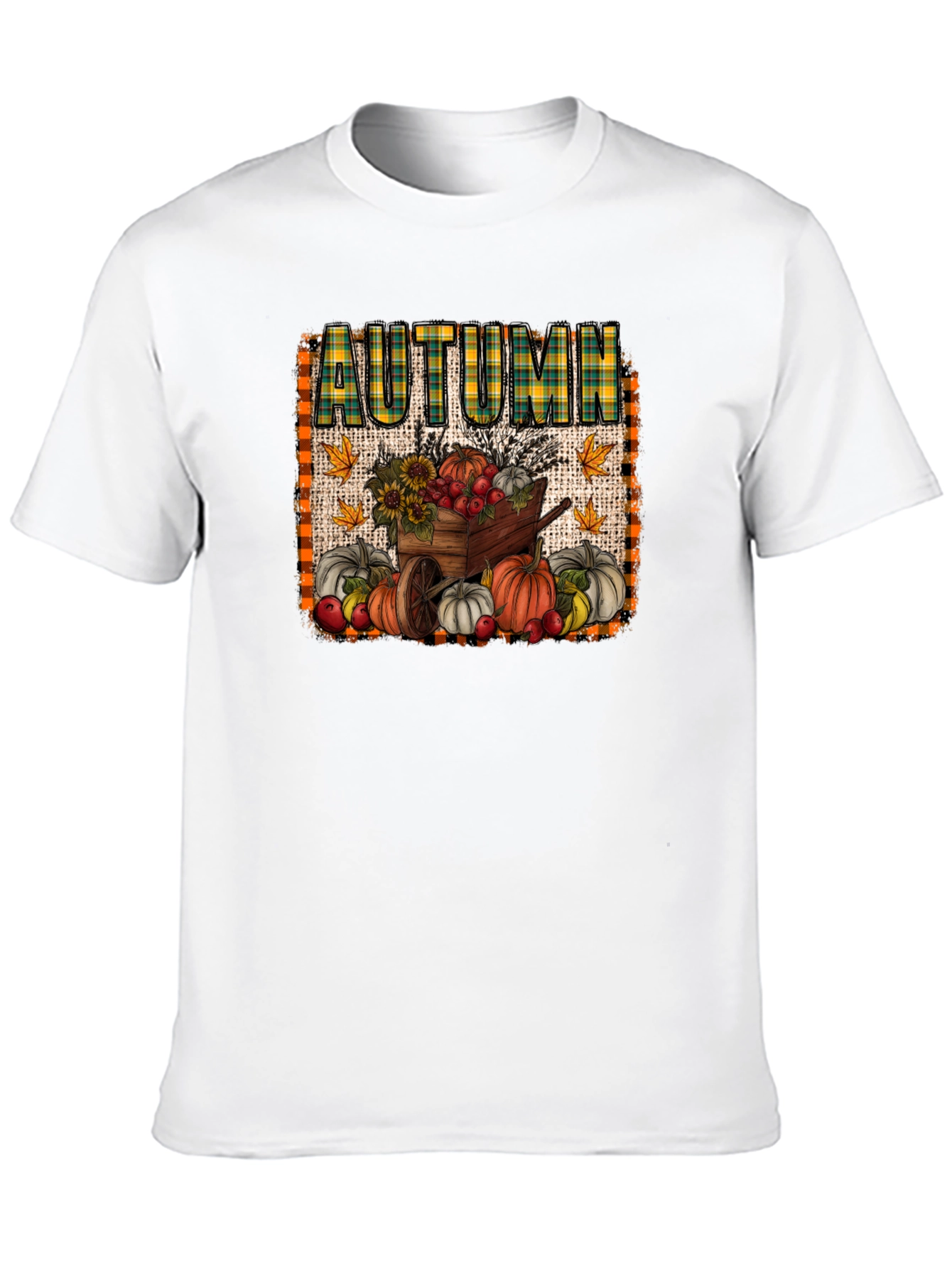 Autumn Harvest T-Shirt: Pumpkin Cart Design