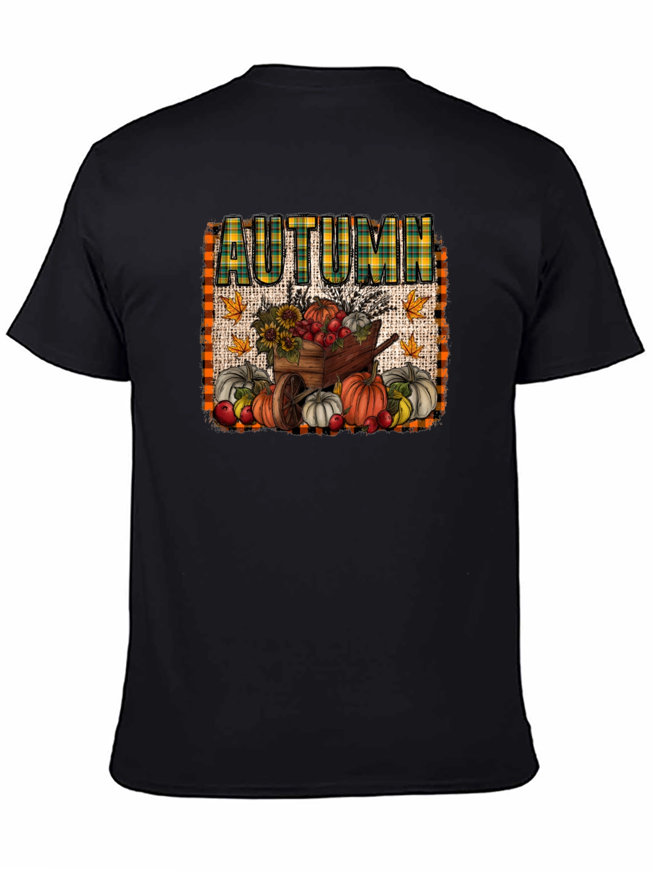 Autumn Harvest T-Shirt: Pumpkin Cart Design