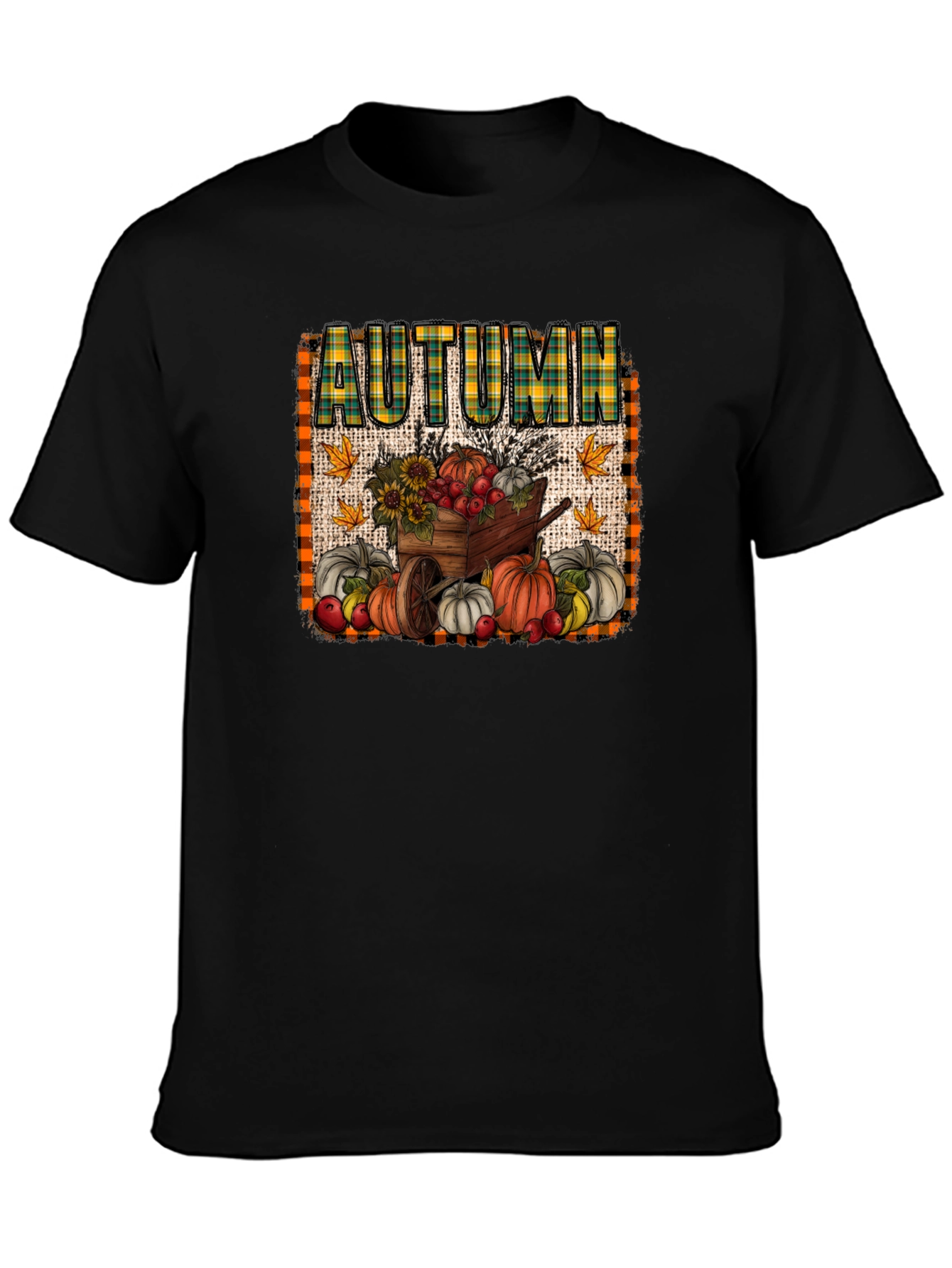 Autumn Harvest T-Shirt: Pumpkin Cart Design