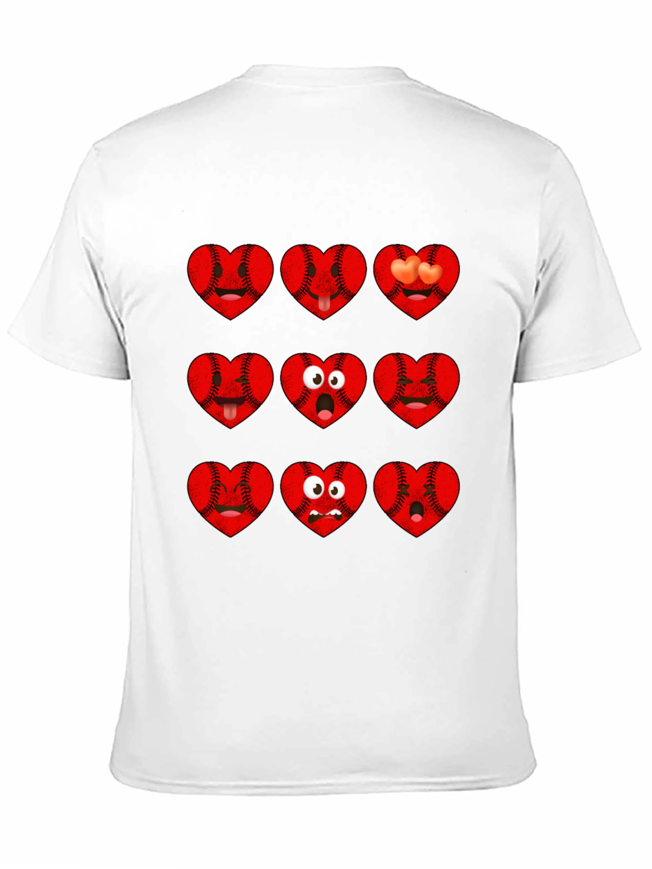 Baseball Heart Emoji Graphic T-Shirt