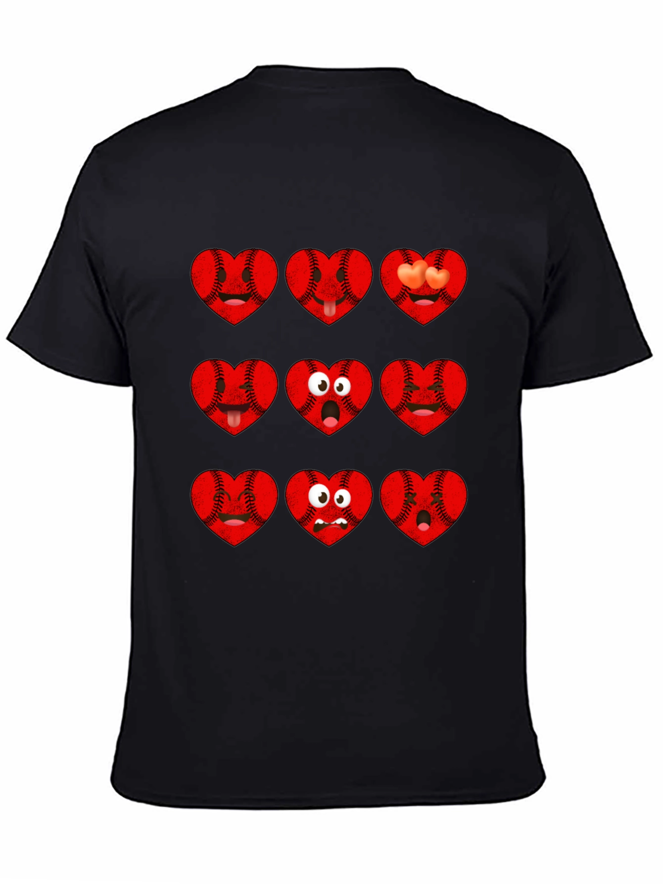 Baseball Heart Emoji Graphic T-Shirt