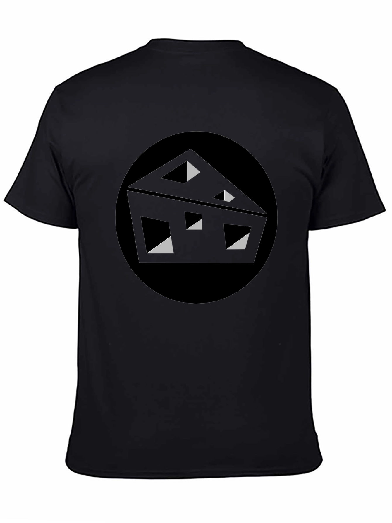 Abstract Cheese Graphic Tee - Black T-Shirt