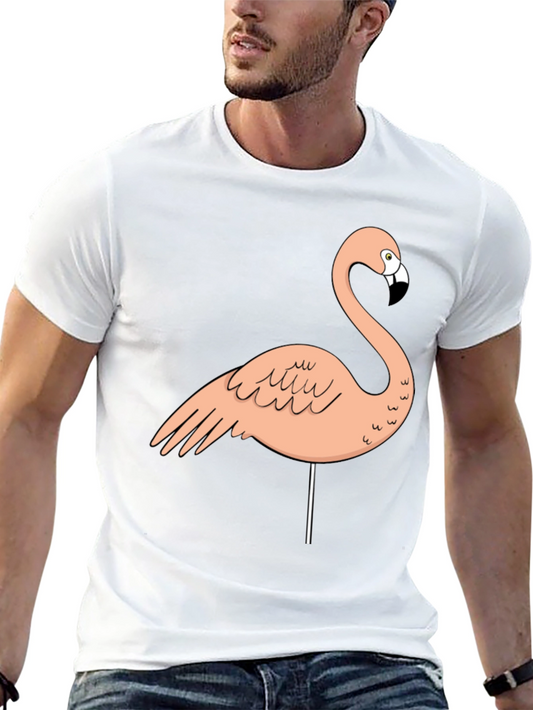 Funny Flamingo Graphic Tee - Black