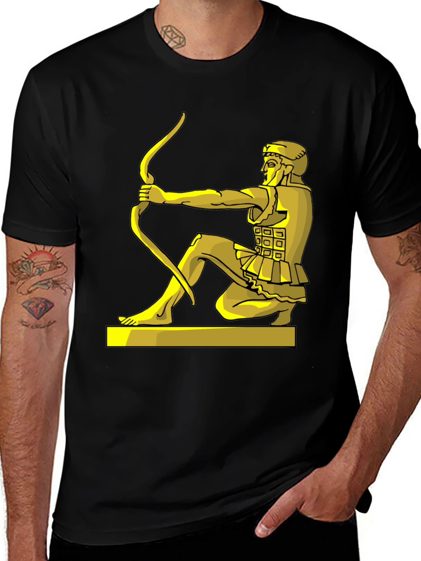 Archer Graphic T-Shirt - Black Cotton Tee