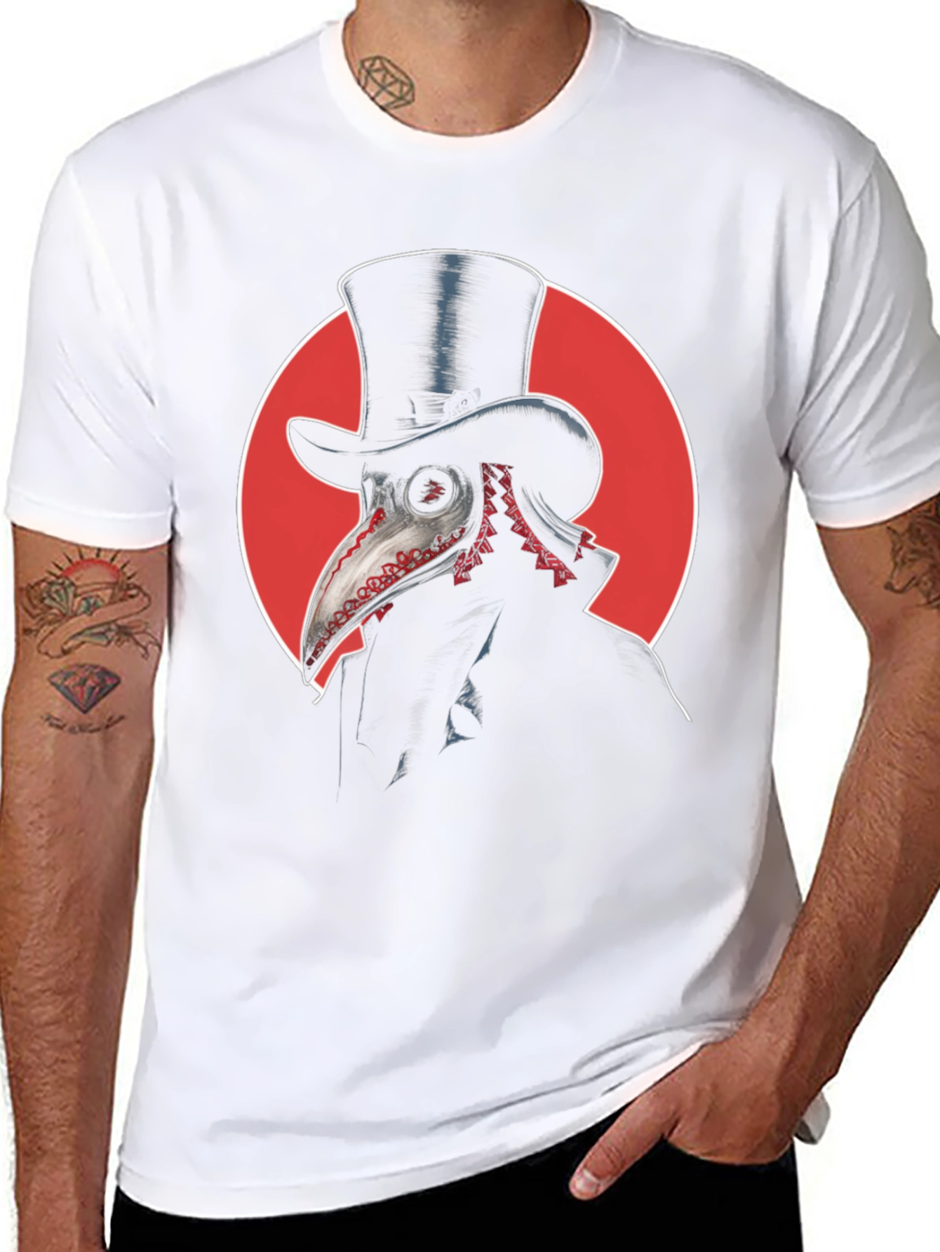 Plague Doctor Top Hat T-Shirt