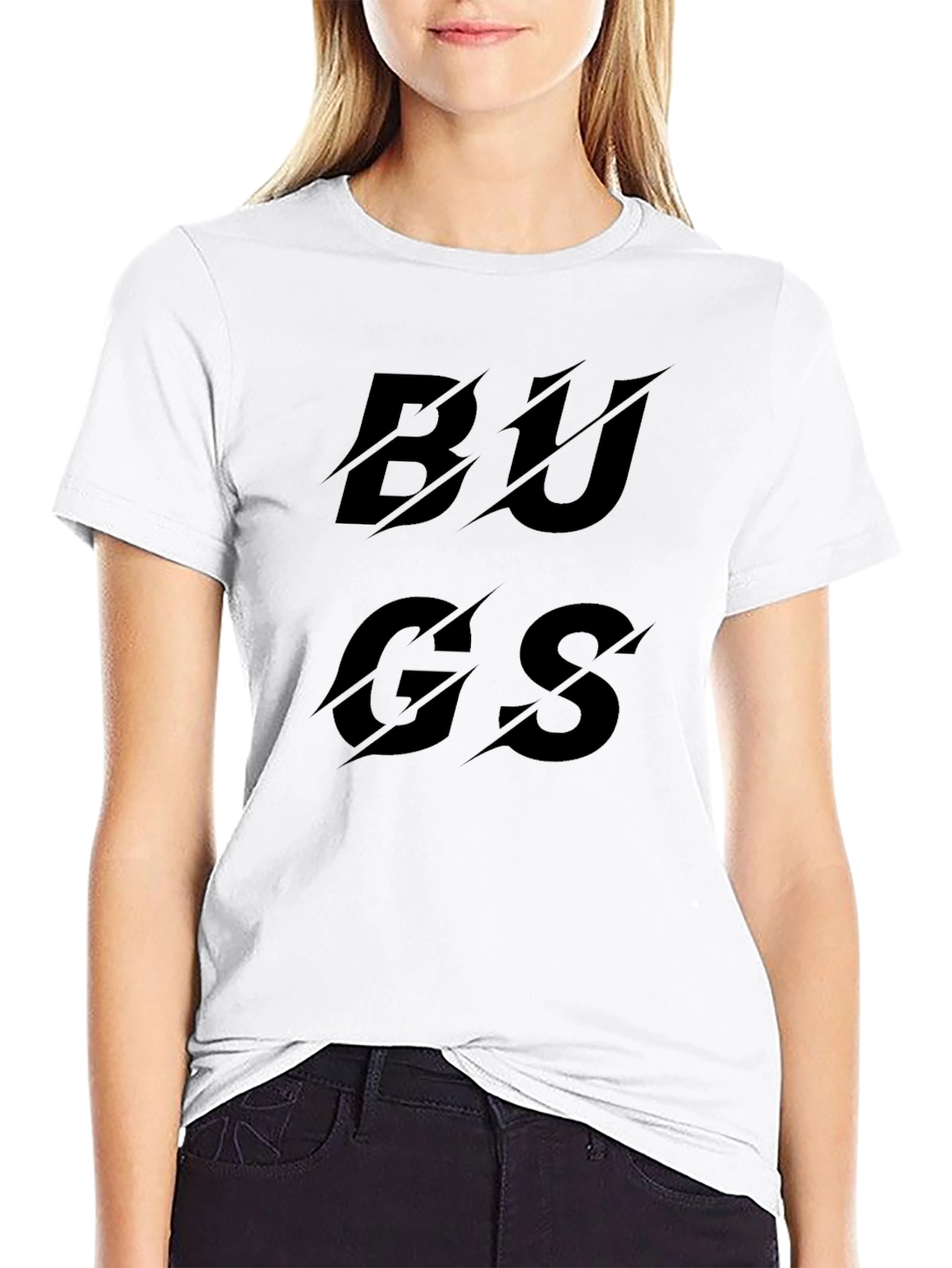 Edgy Bugs Graphic Tee - Black Cotton T-Shirt