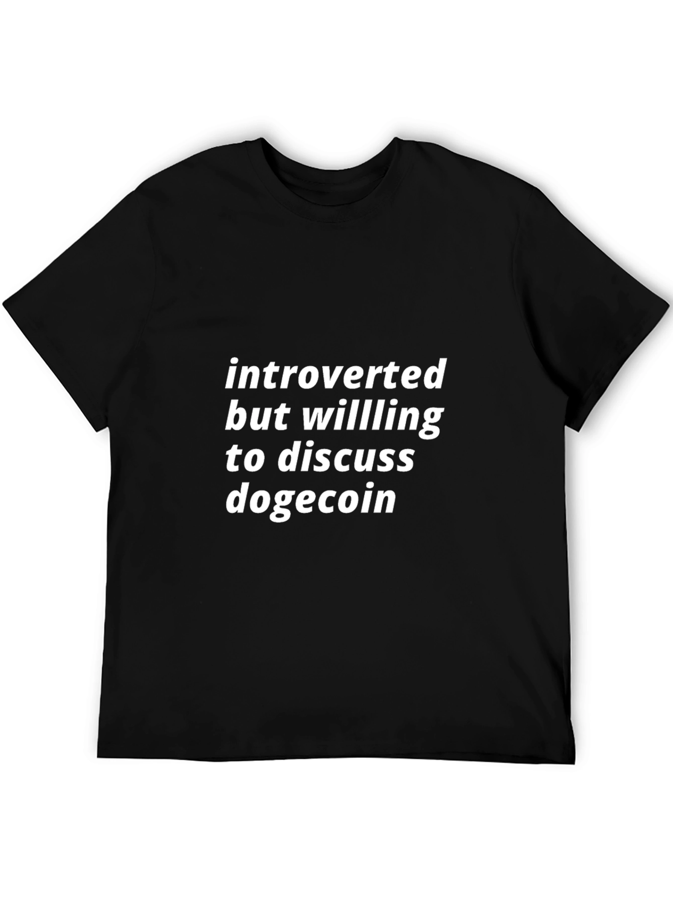 Introverted Dogecoin Graphic T-Shirt