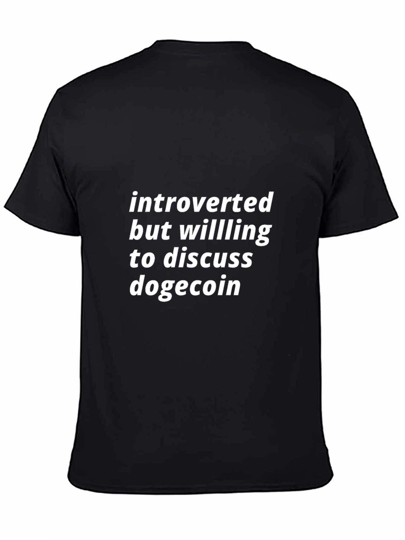 Introverted Dogecoin Graphic T-Shirt