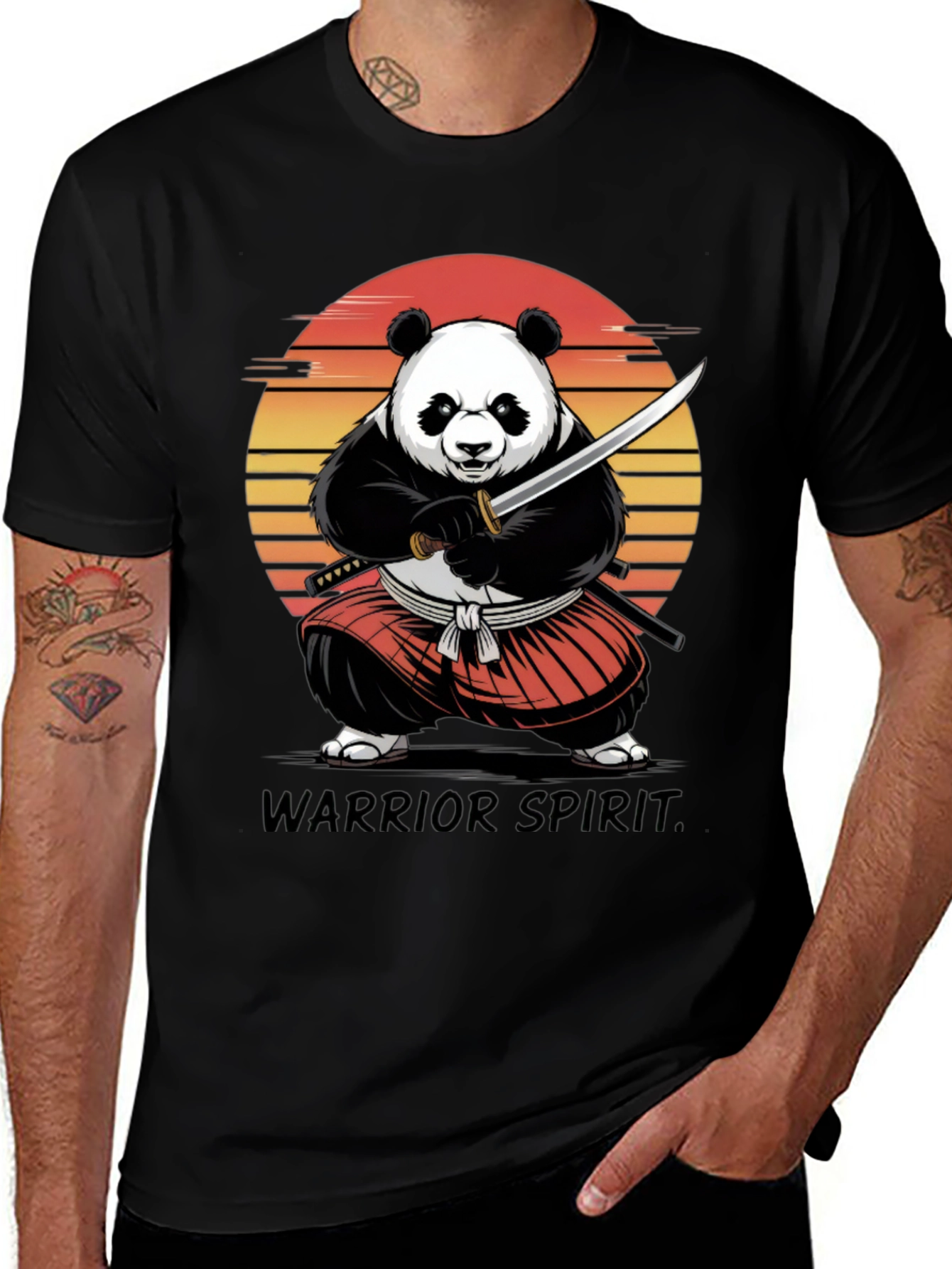 Panda Samurai Warrior T-Shirt