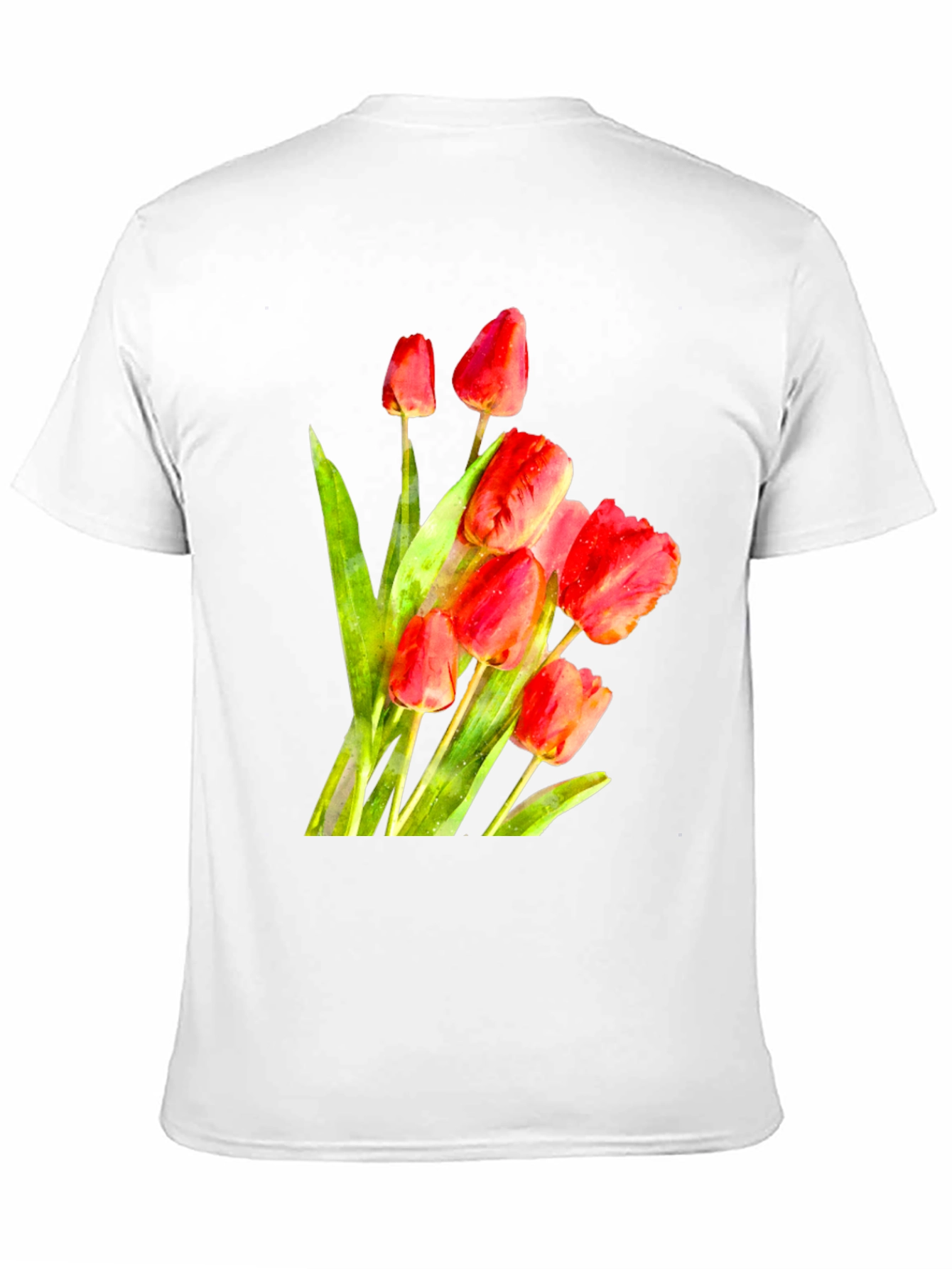 Tulip Bouquet Graphic Tee - Stylish Floral Print