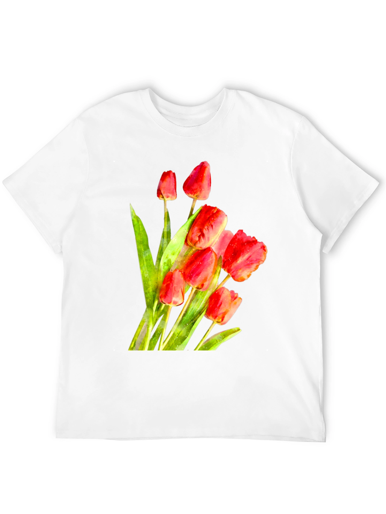 Tulip Bouquet Graphic Tee - Stylish Floral Print