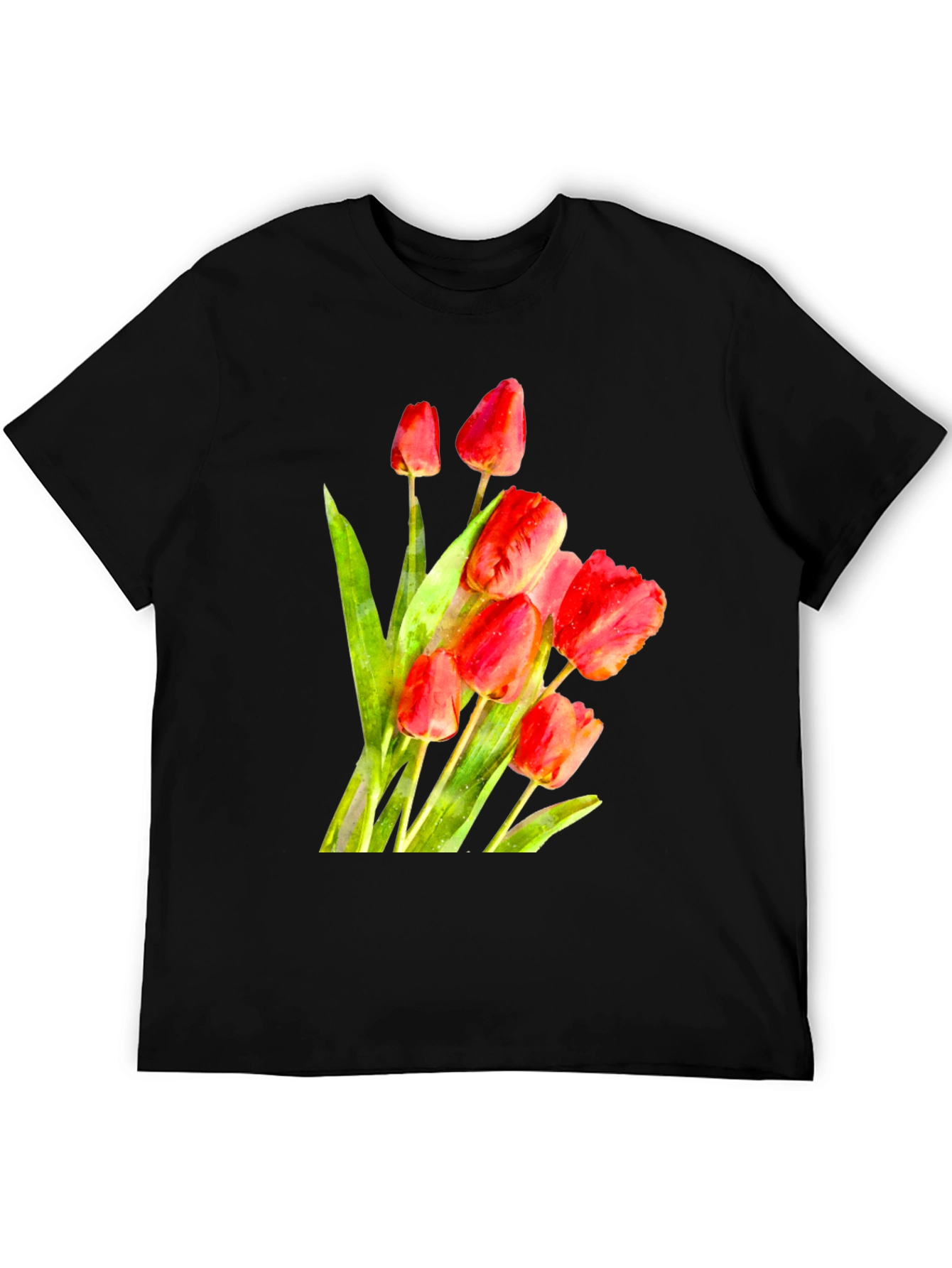 Tulip Bouquet Graphic Tee - Stylish Floral Print
