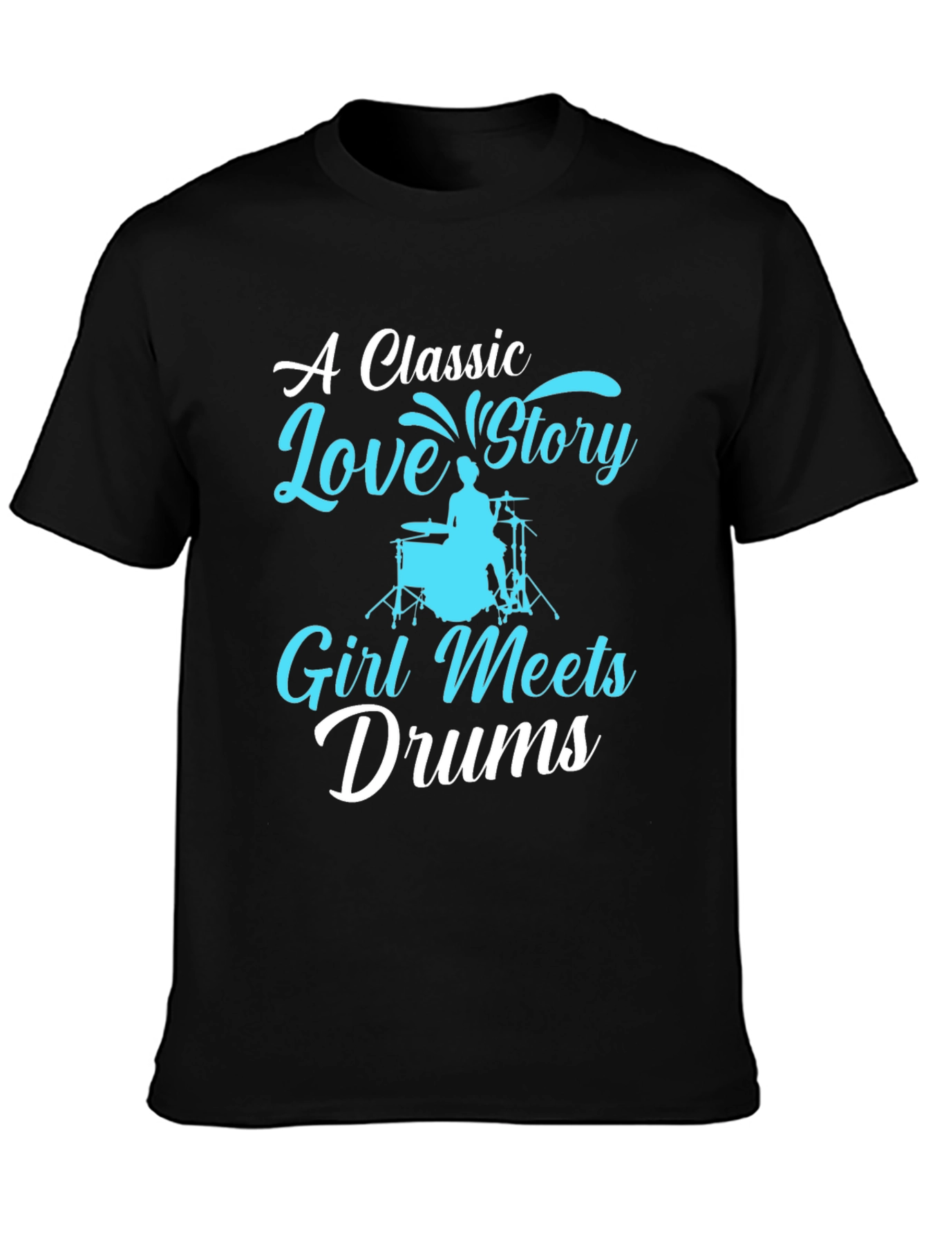 Classic Love Story Drummer Graphic Tee