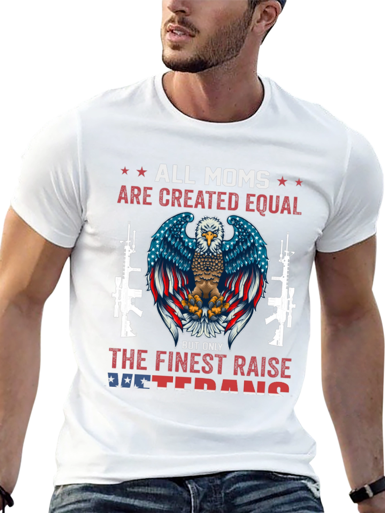 All Moms Veteran Eagle Graphic Tee