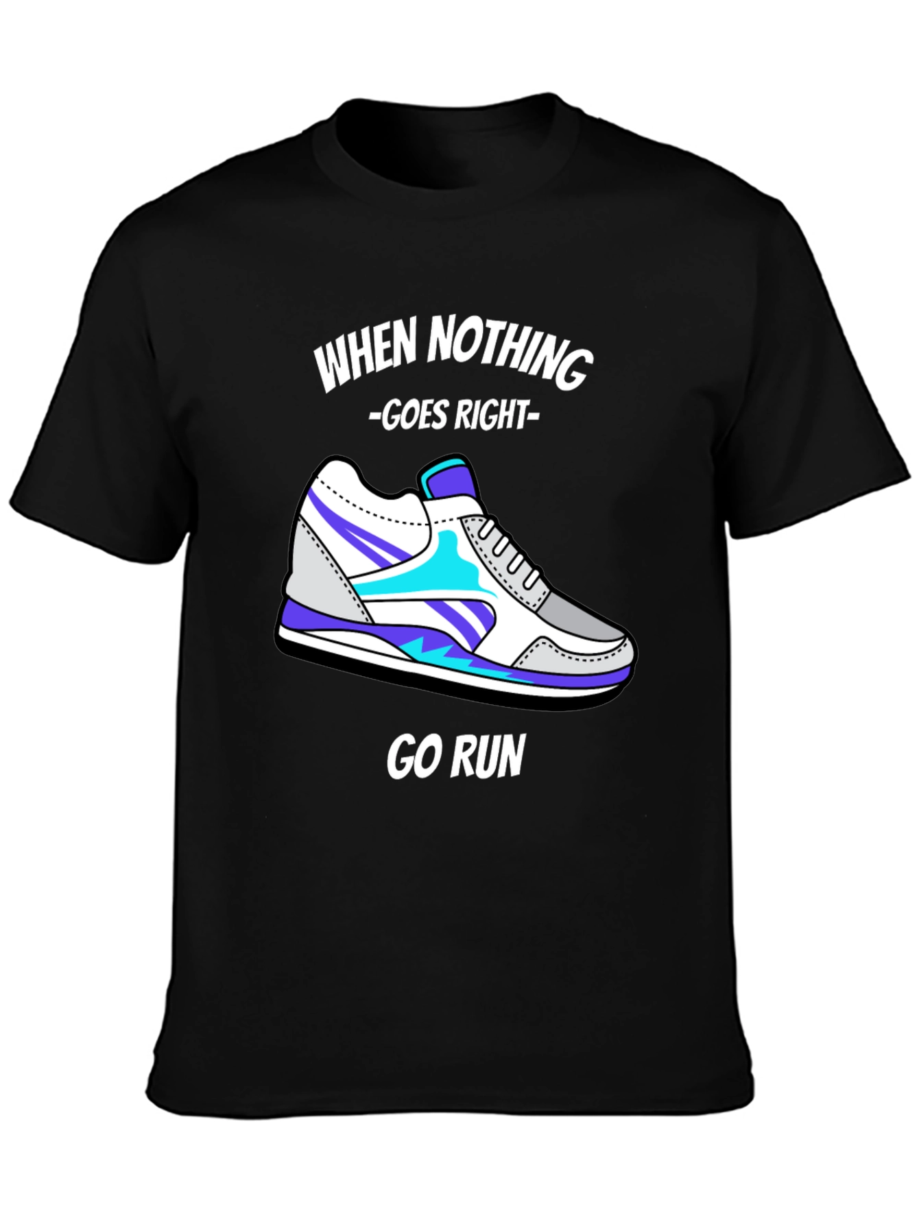 Go Run Graphic Tee - Mens Black T-Shirt