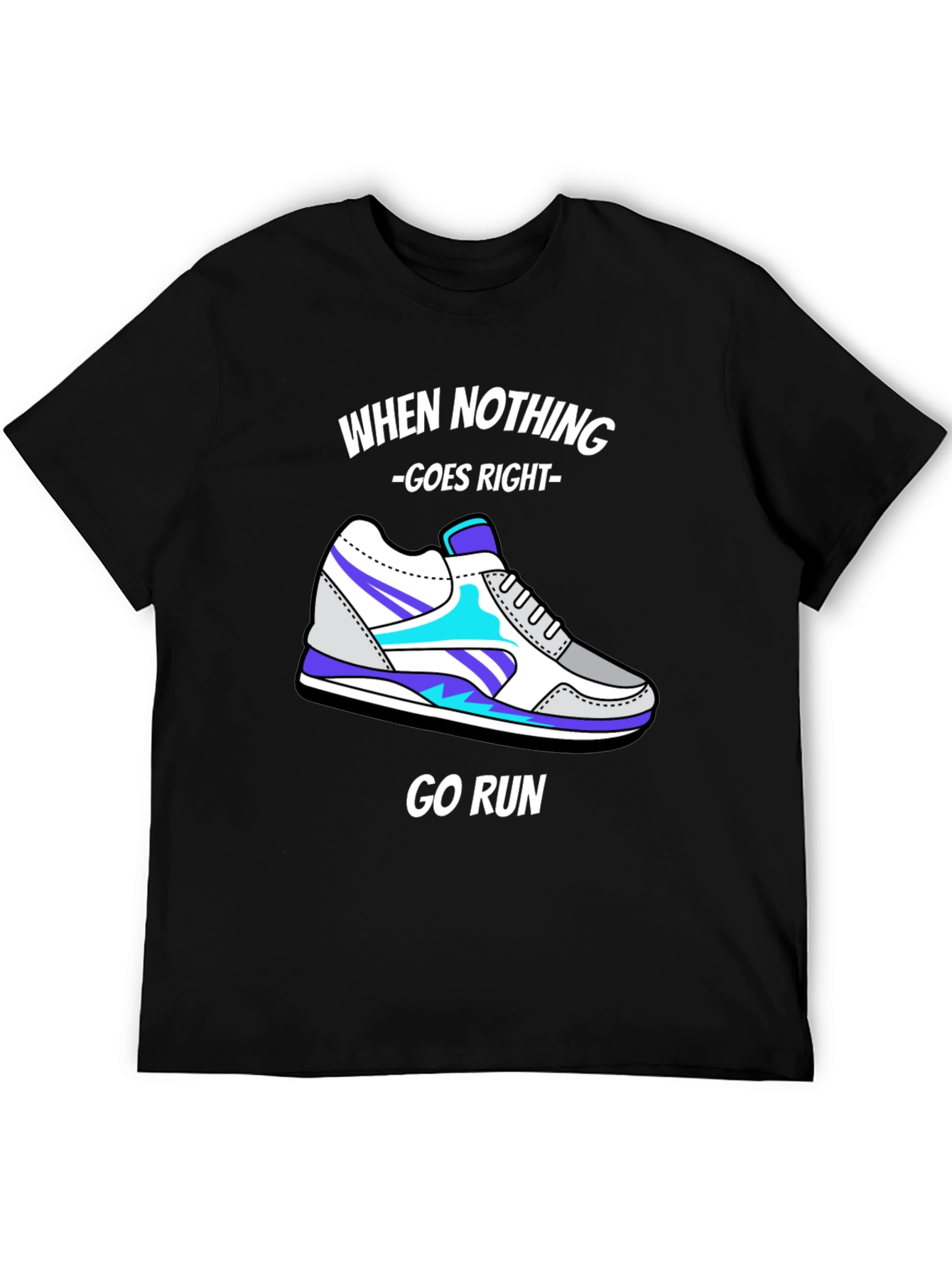 Go Run Graphic Tee - Mens Black T-Shirt