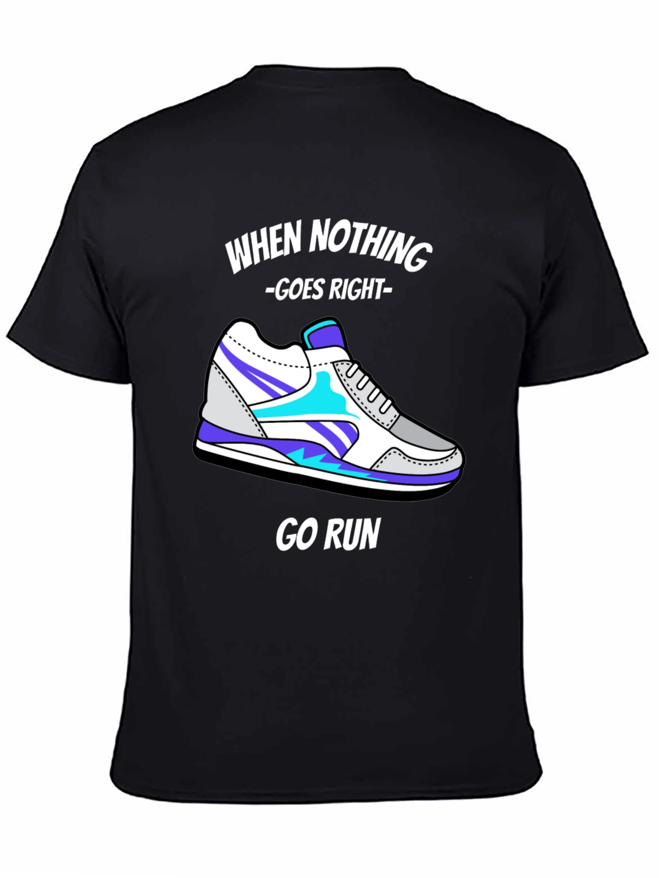 Go Run Graphic Tee - Mens Black T-Shirt
