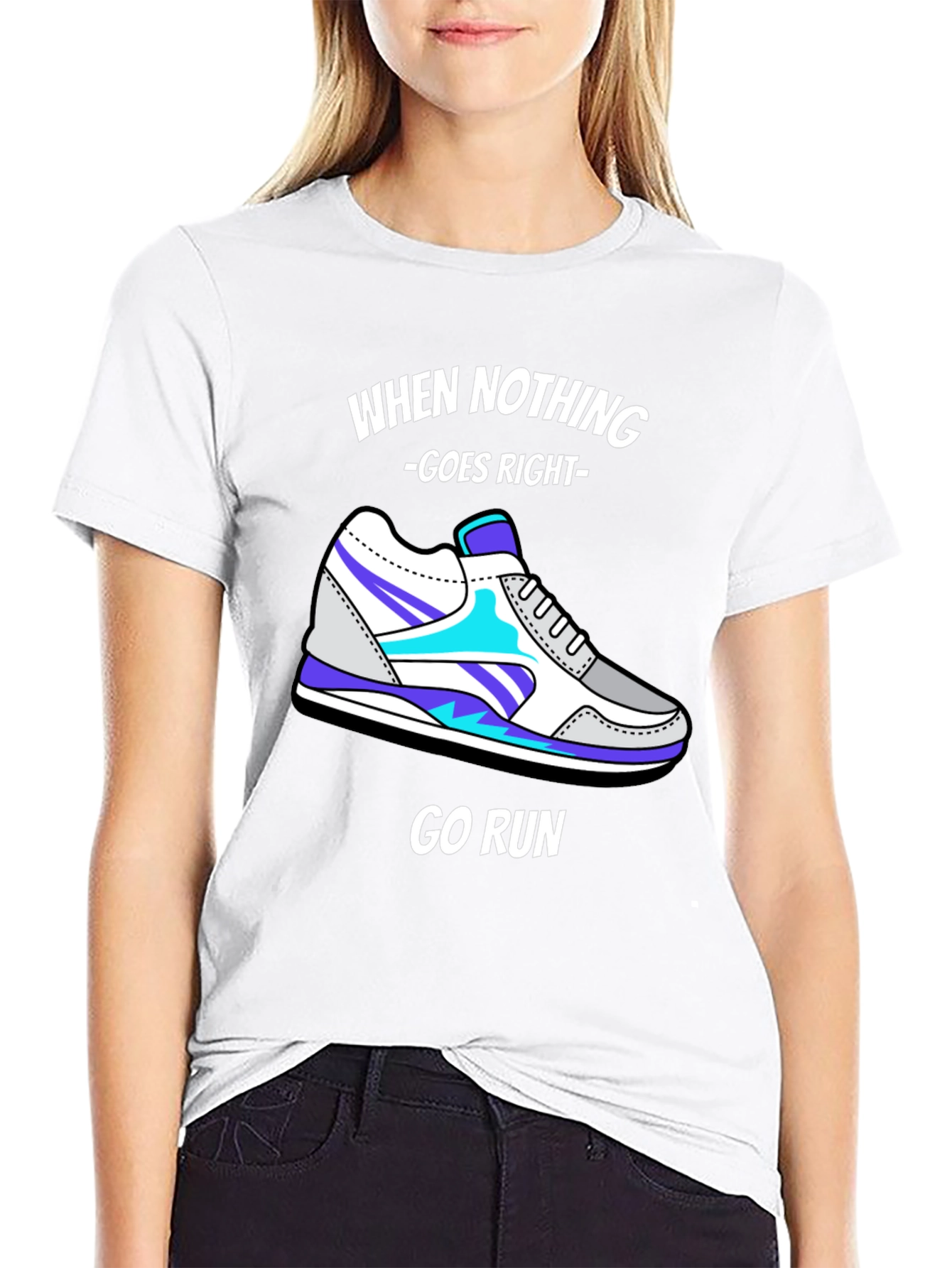 Go Run Graphic Tee - Mens Black T-Shirt