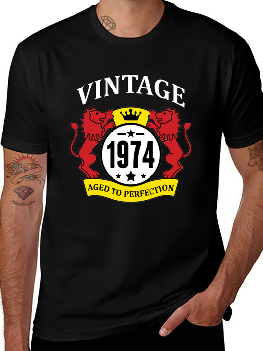 Vintage 1974 Aged to Perfection Graphic Tee