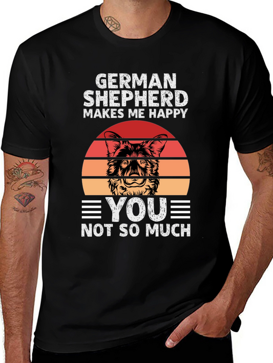 German Shepherd Makes Me Happy T-Shirt