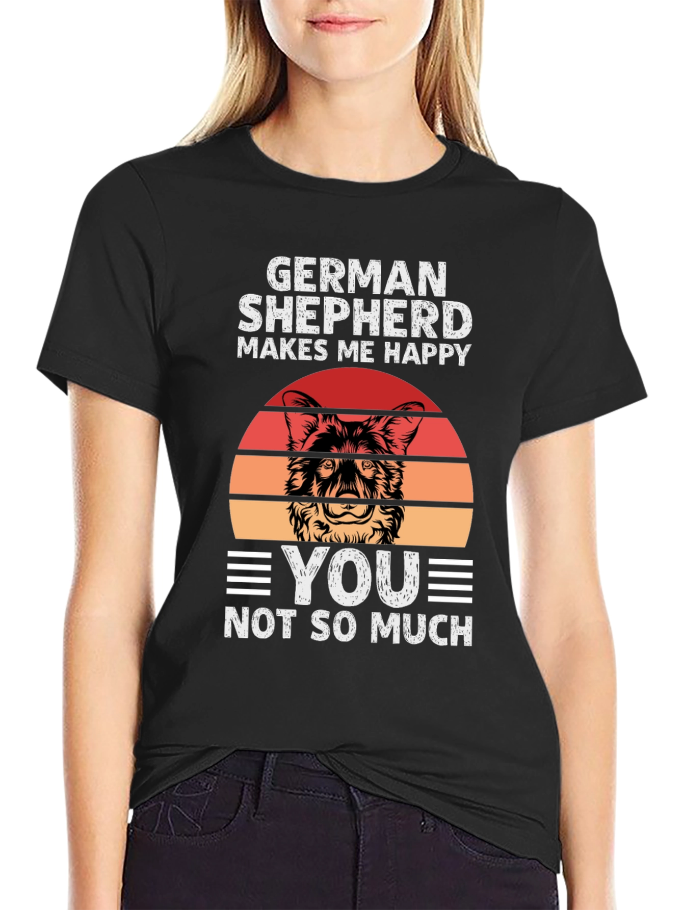 German Shepherd Makes Me Happy T-Shirt