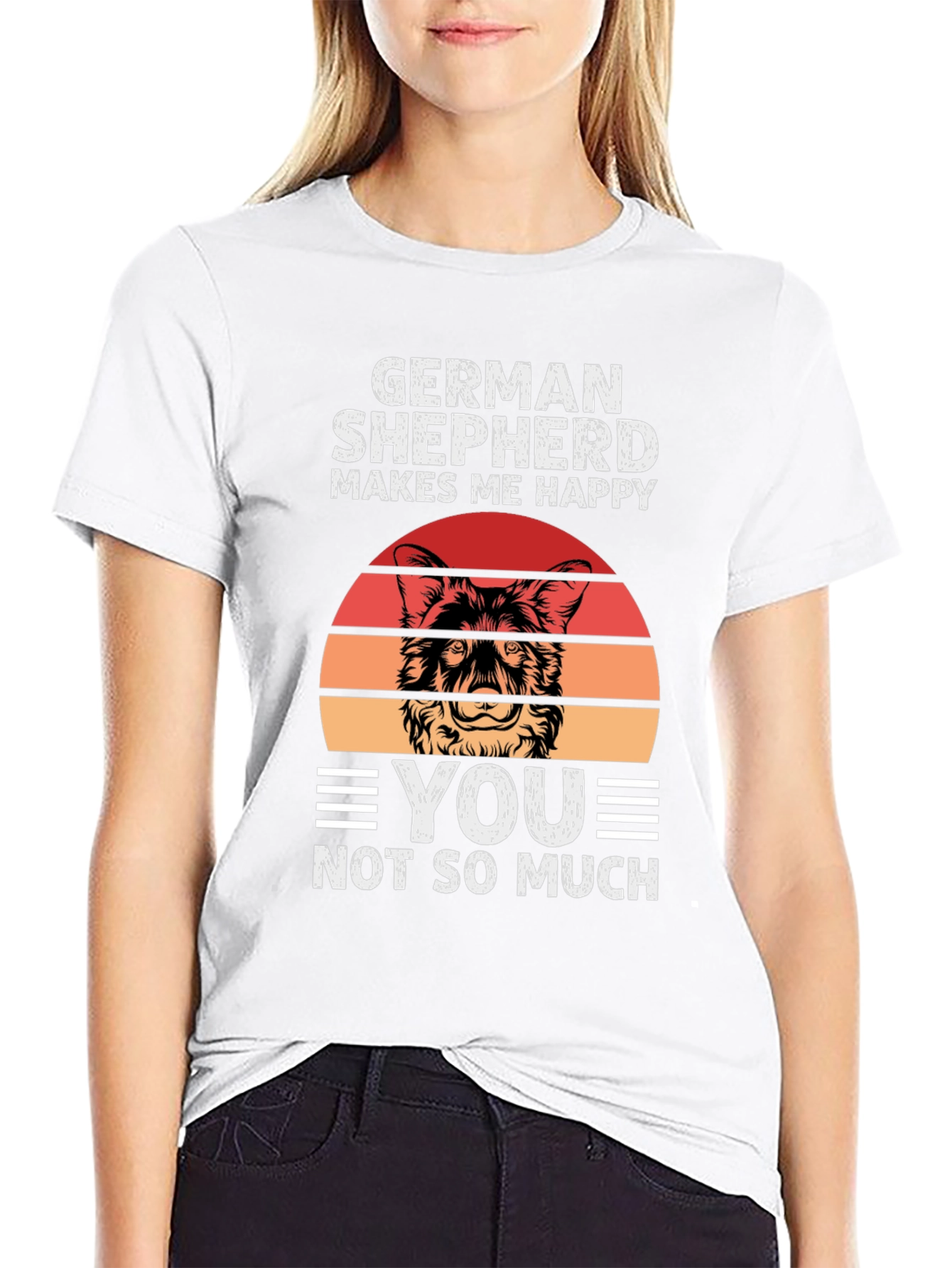 German Shepherd Makes Me Happy T-Shirt