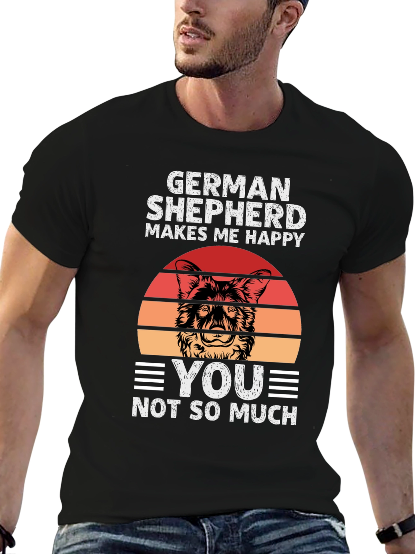 German Shepherd Makes Me Happy T-Shirt
