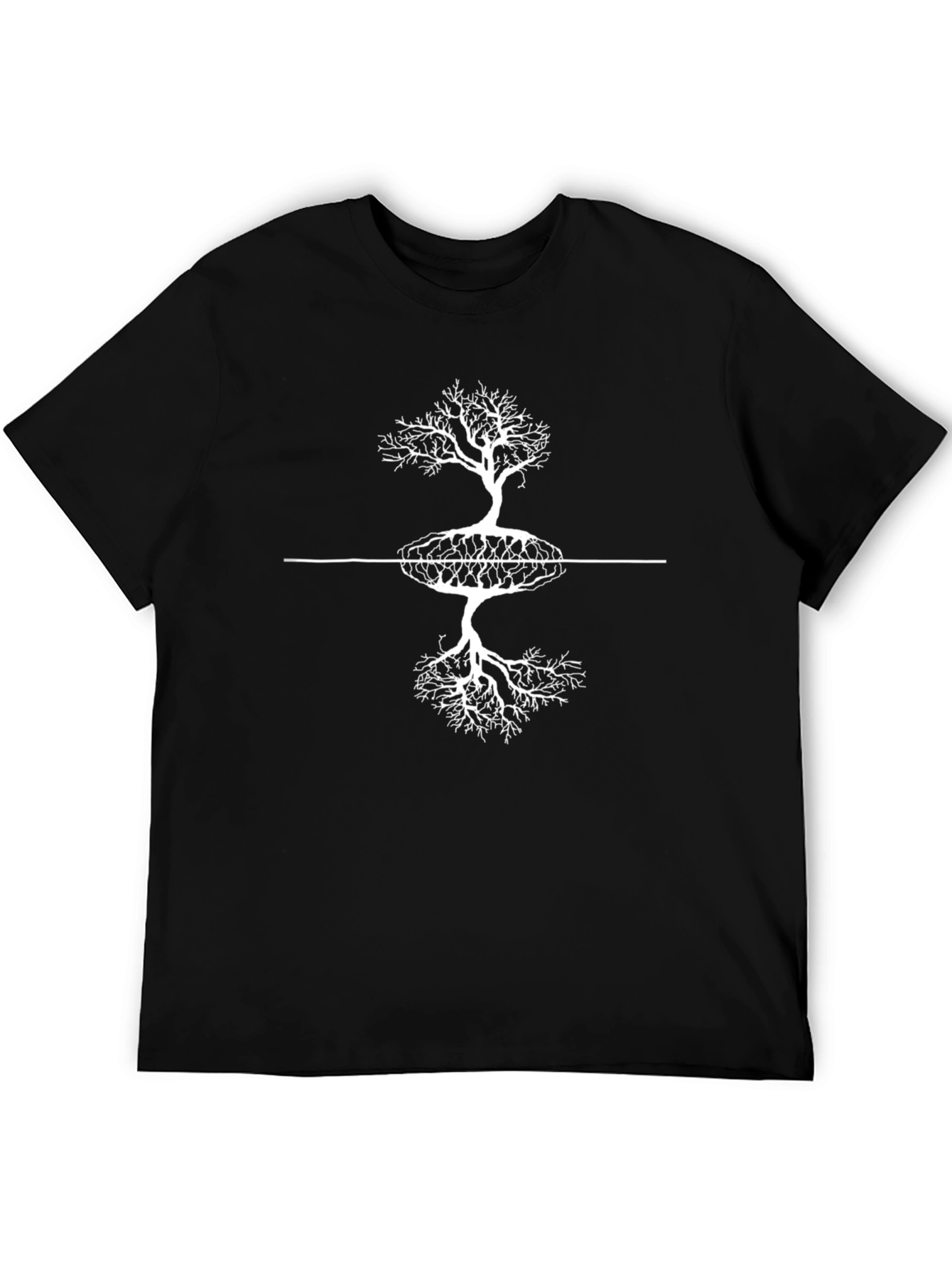 Tree of Life Graphic Tee - Black Cotton Blend