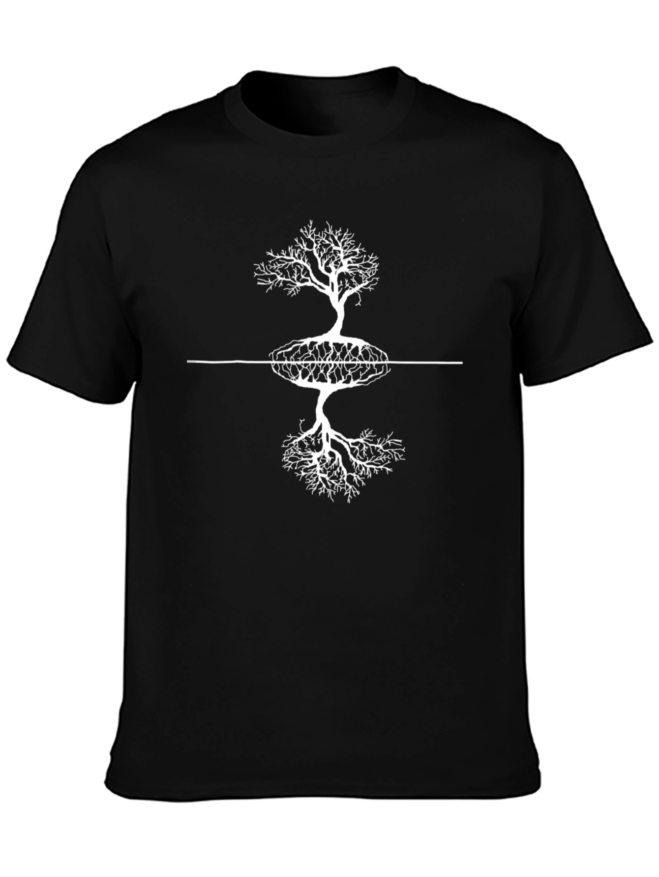 Tree of Life Graphic Tee - Black Cotton Blend