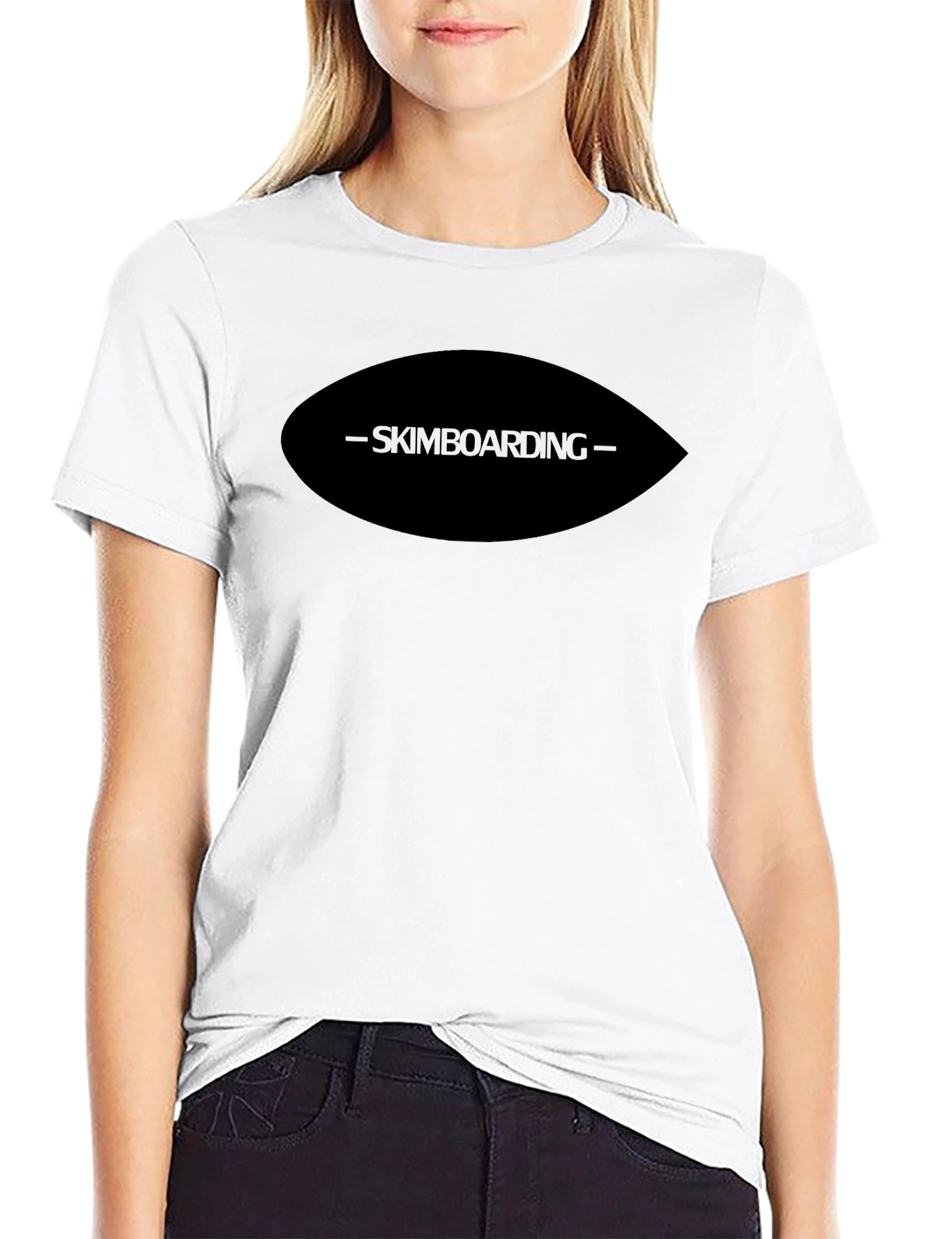Skimboarding Graphic Black T-Shirt