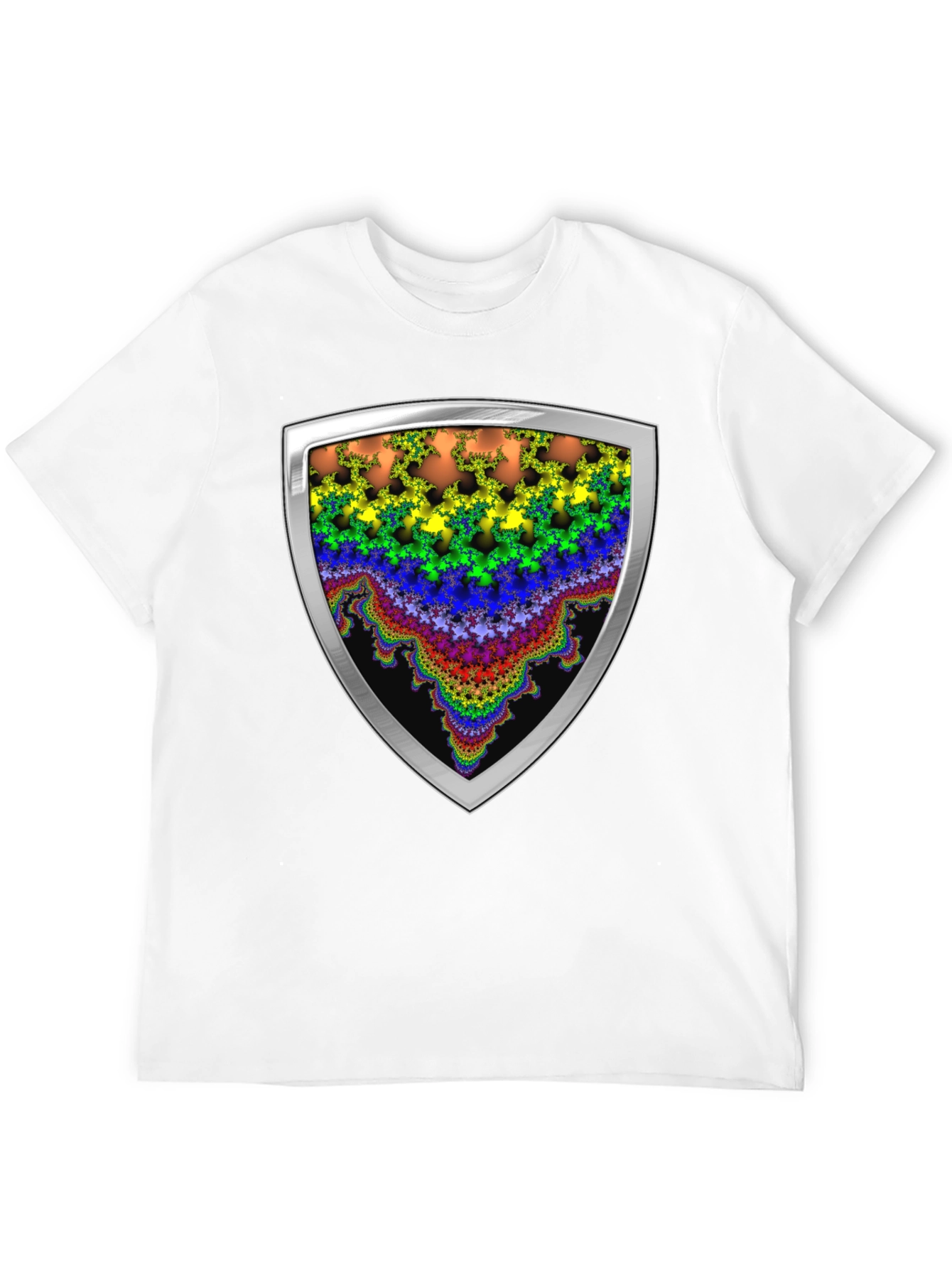 Fractal Shield Graphic Tee - Bold & Unique Design