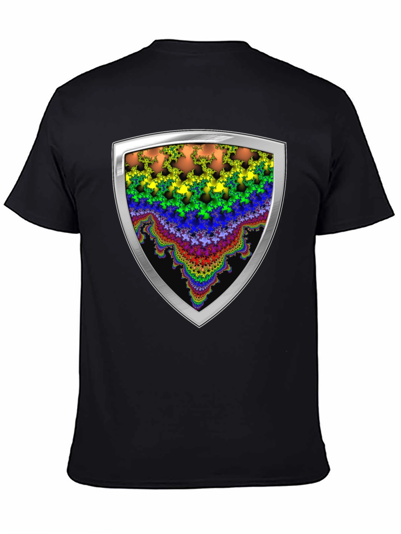 Fractal Shield Graphic Tee - Bold & Unique Design
