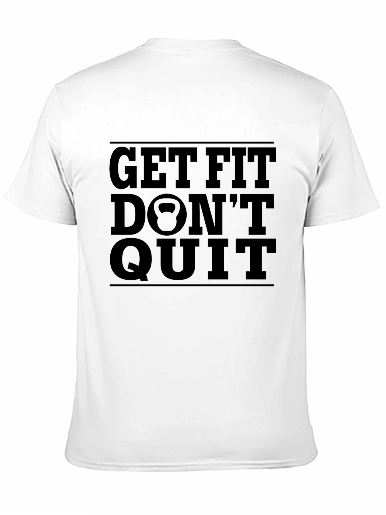 Get Fit Dont Quit Black T-Shirt Fitness Motivation