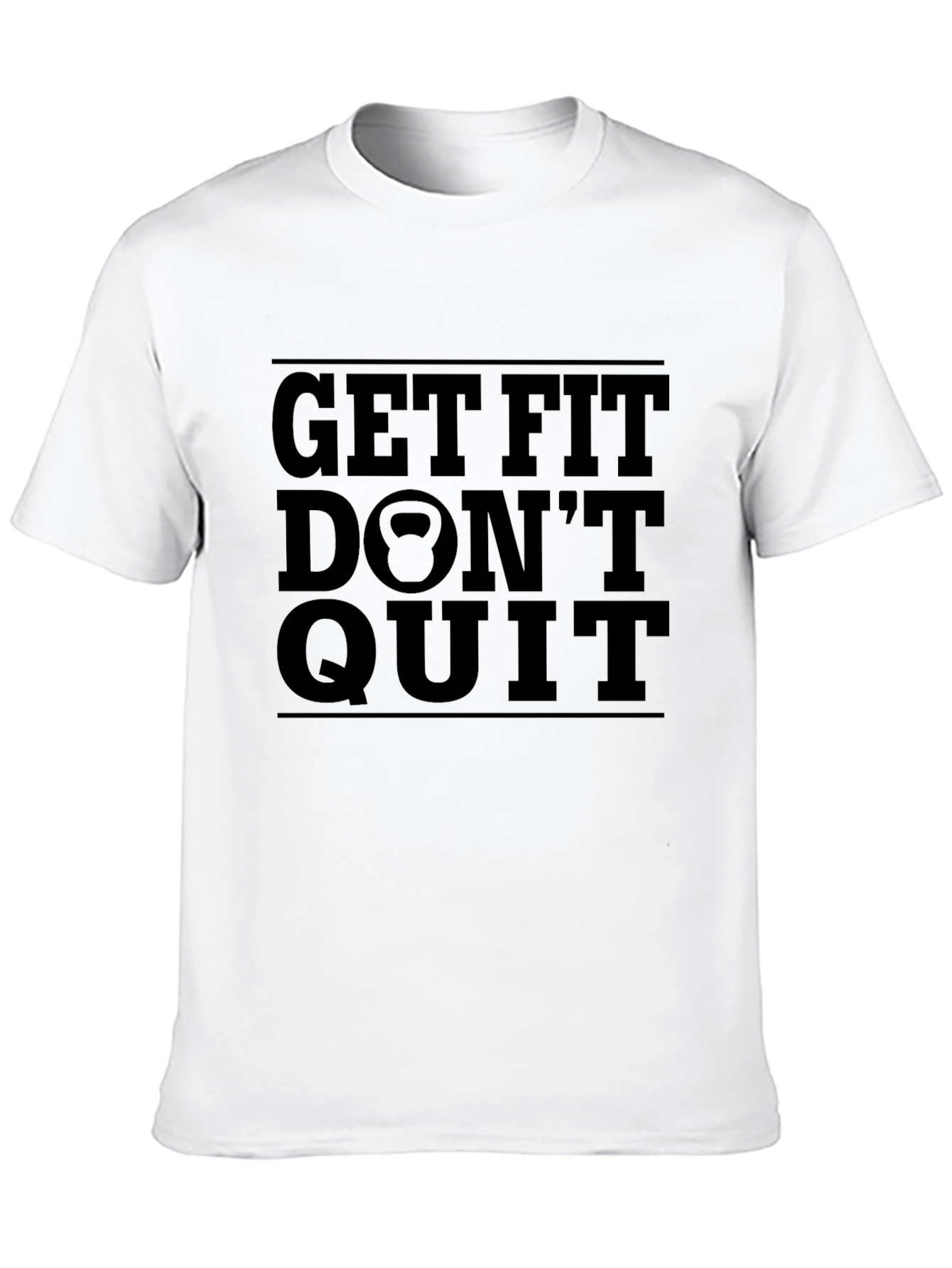 Get Fit Dont Quit Black T-Shirt Fitness Motivation