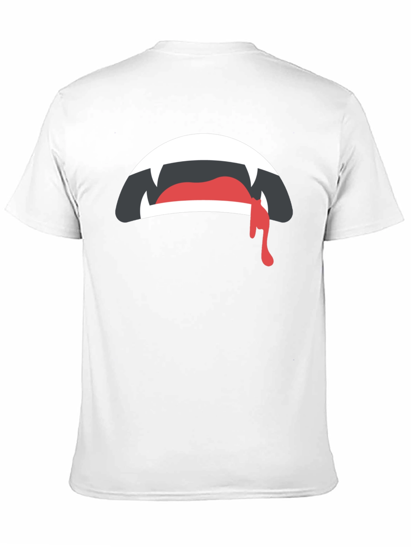 Vampire Mouth Graphic Tee - Black Cotton T-Shirt