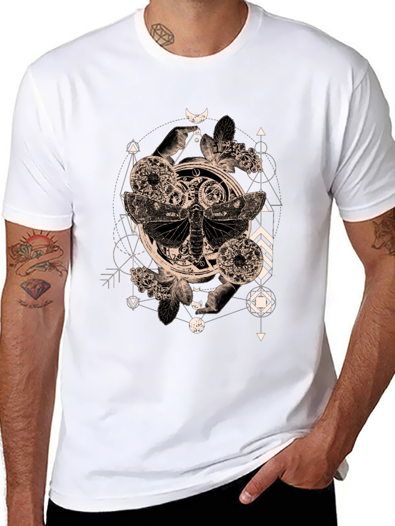 Occult Moth Graphic Tee - Black T-Shirt