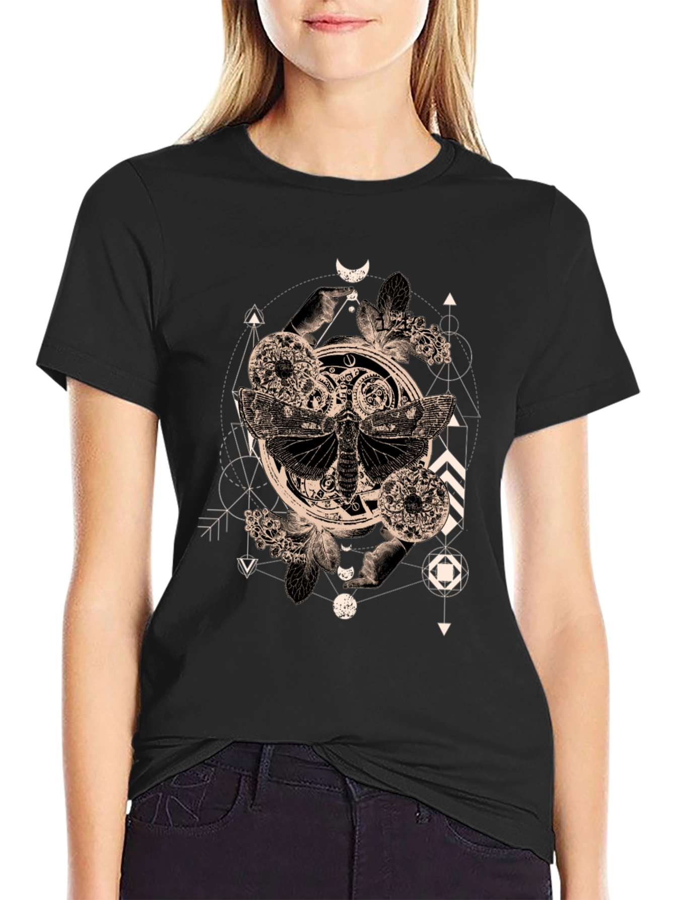 Occult Moth Graphic Tee - Black T-Shirt