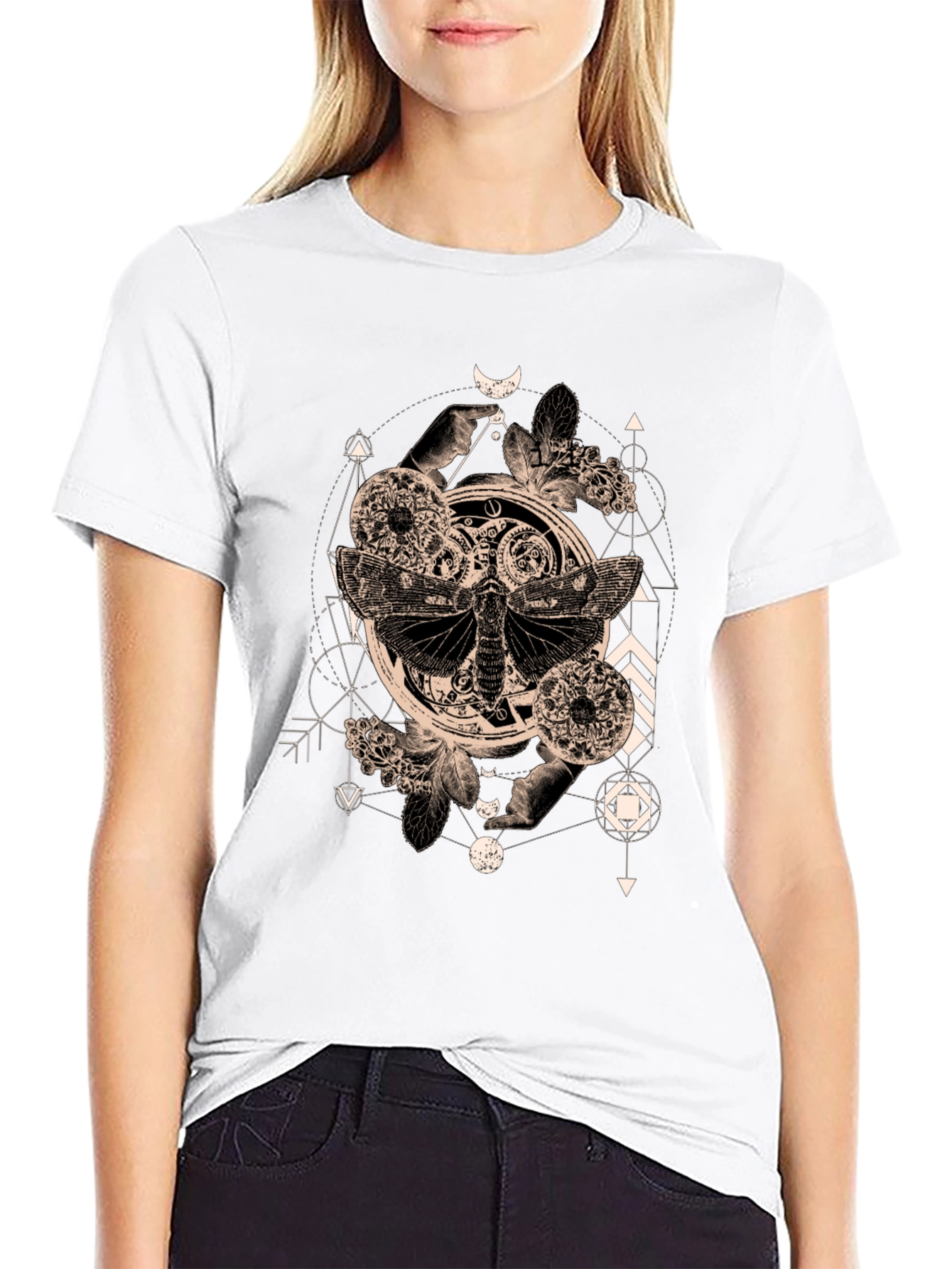 Occult Moth Graphic Tee - Black T-Shirt